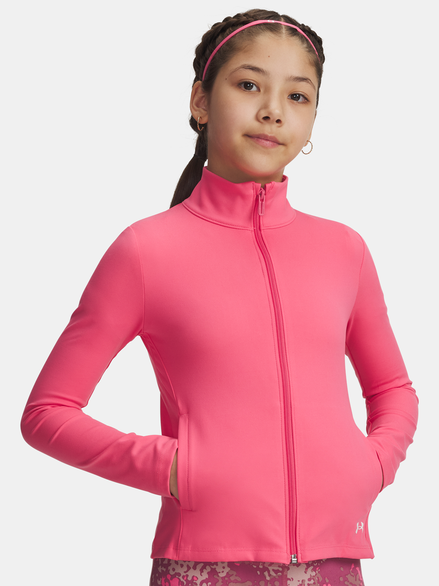 Girls Under Armour Motion Jacket-PNK - Girls