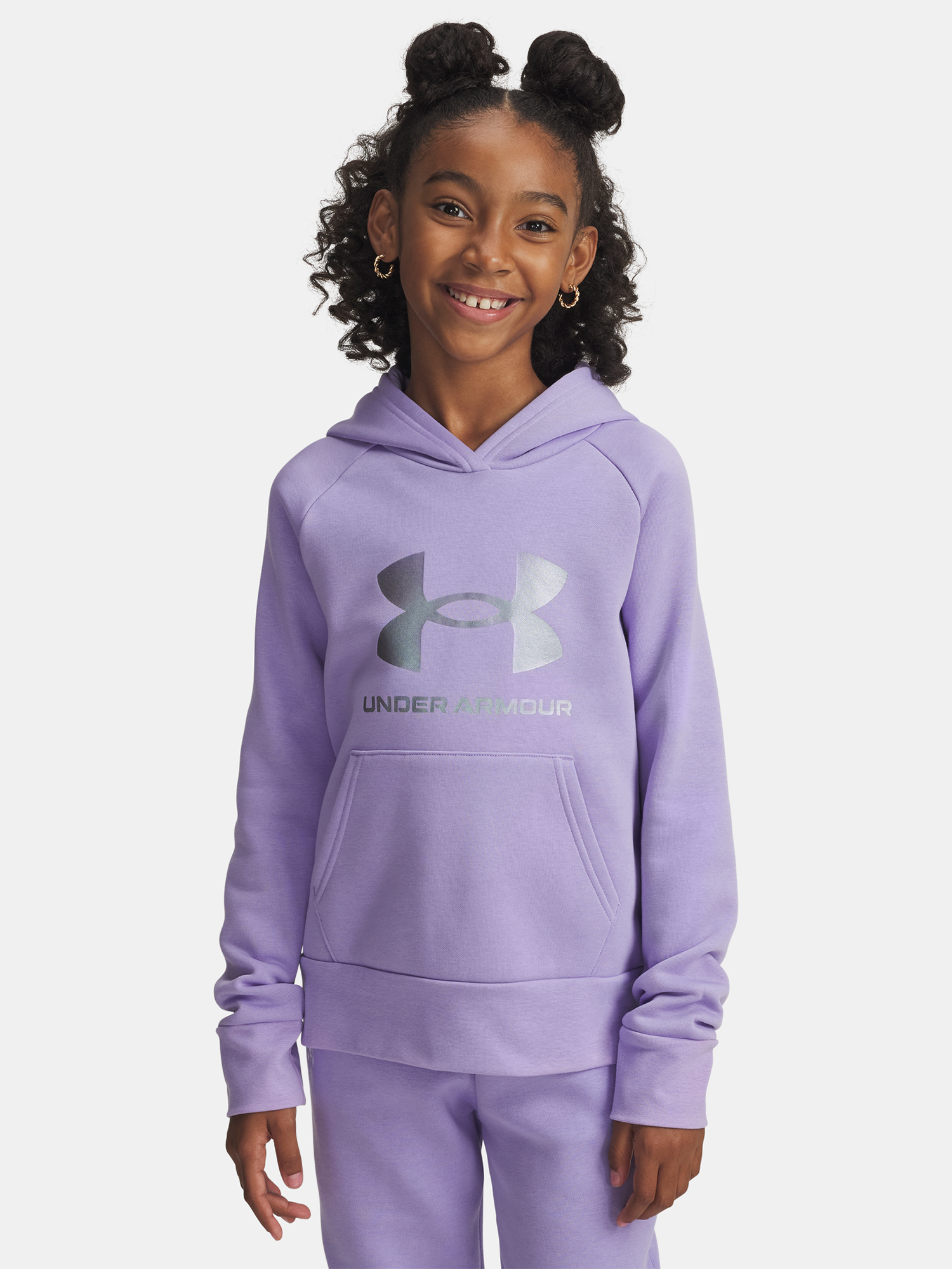 Under Armour UA Rival Flc Shimmer Girls&#039; Sweatshirt Hdy-PPL - Girls