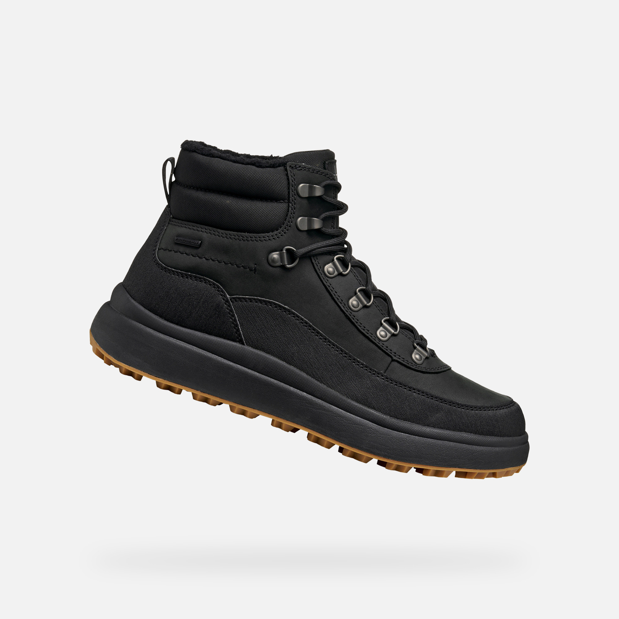 Black Mens Ankle Boots Geox Granito + GRIP B A - Mens