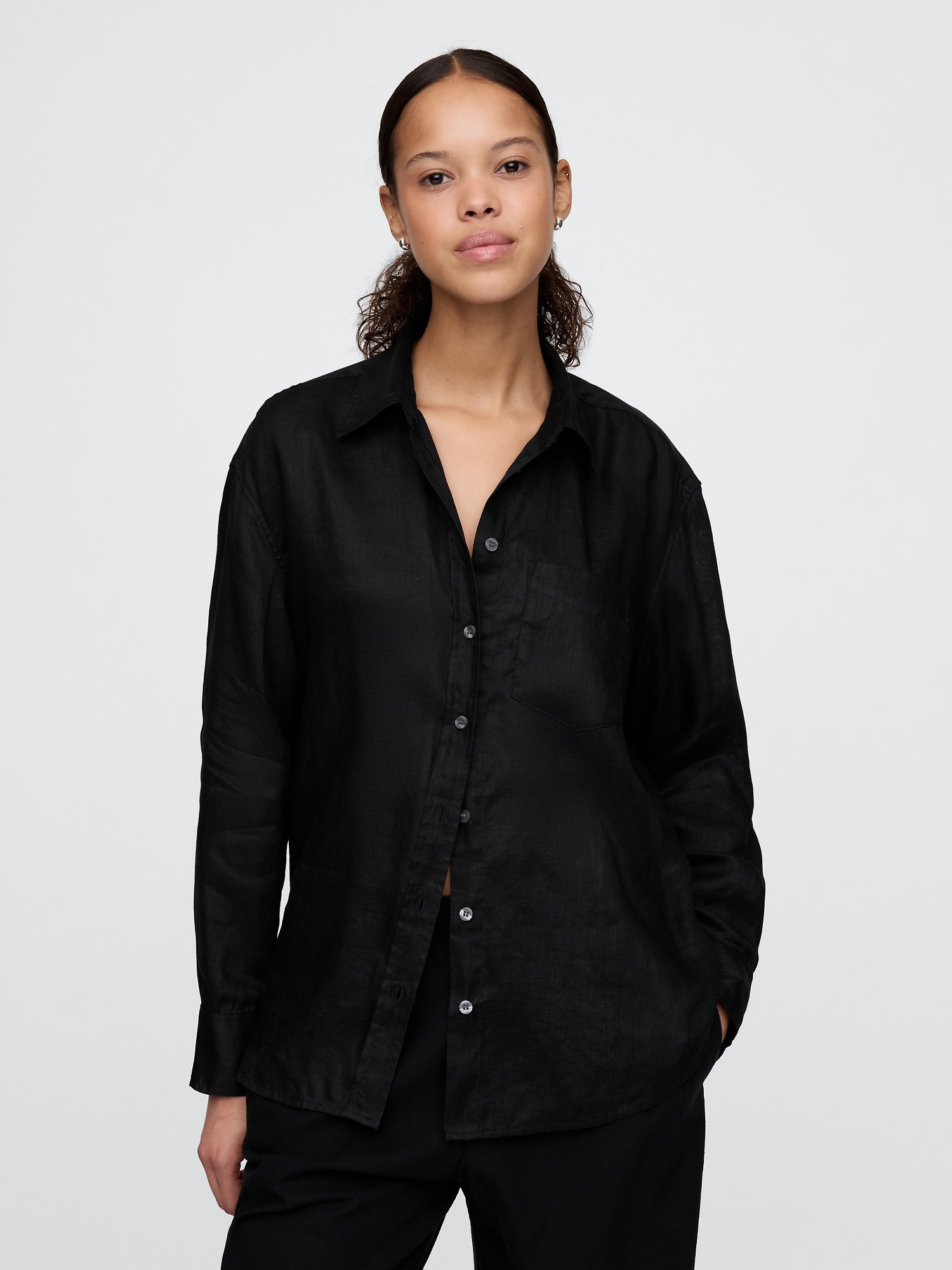 GAP Linen Oversize Shirt Big Shirt - Women&#039;s