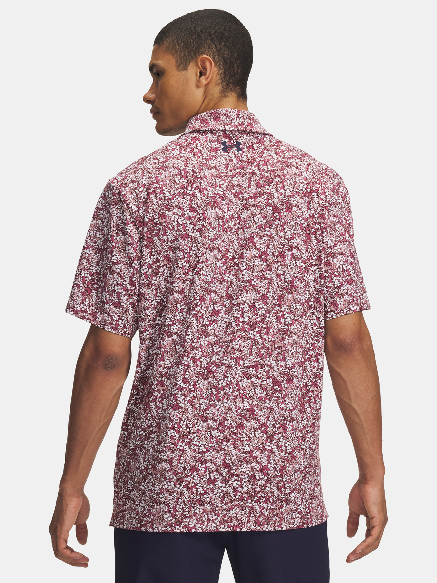 Men's Under Armour UA Playoff 3.0 Printed Polo-PNK T-Shirt - Men's