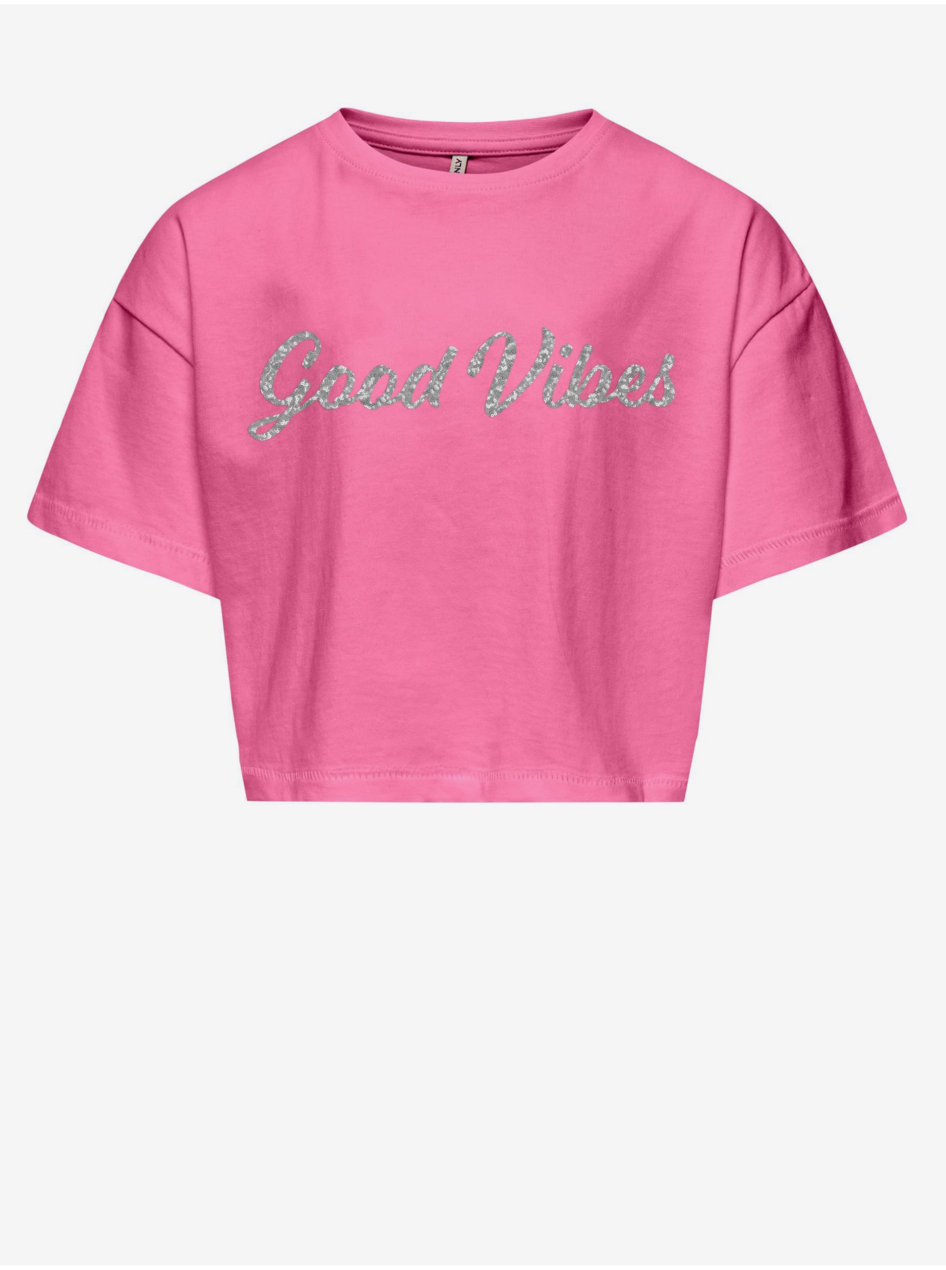 Pink girls' T-shirt ONLY Livia - Girls