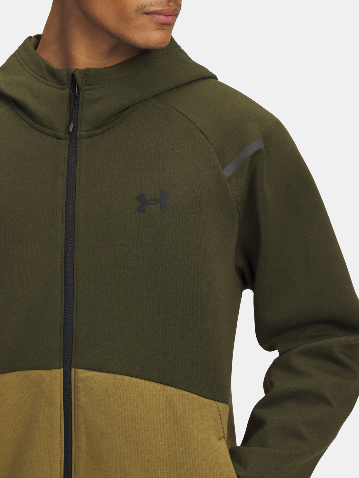 Men's sweatshirt Under Armour UA Unstoppable Flc FZ HD EU-GRN - Men's