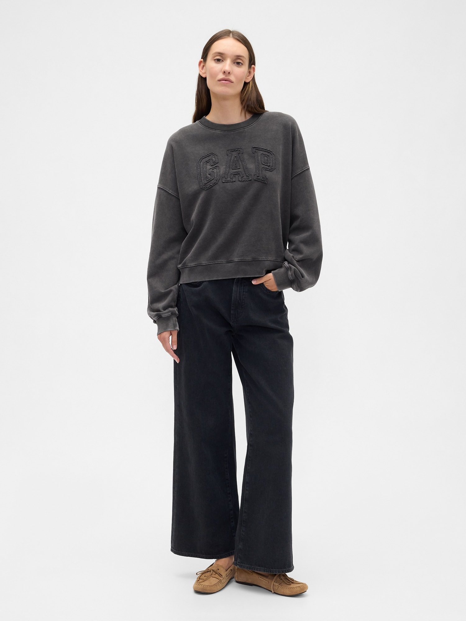 GAP Sweatshirt with French Terry Logo - Ladies