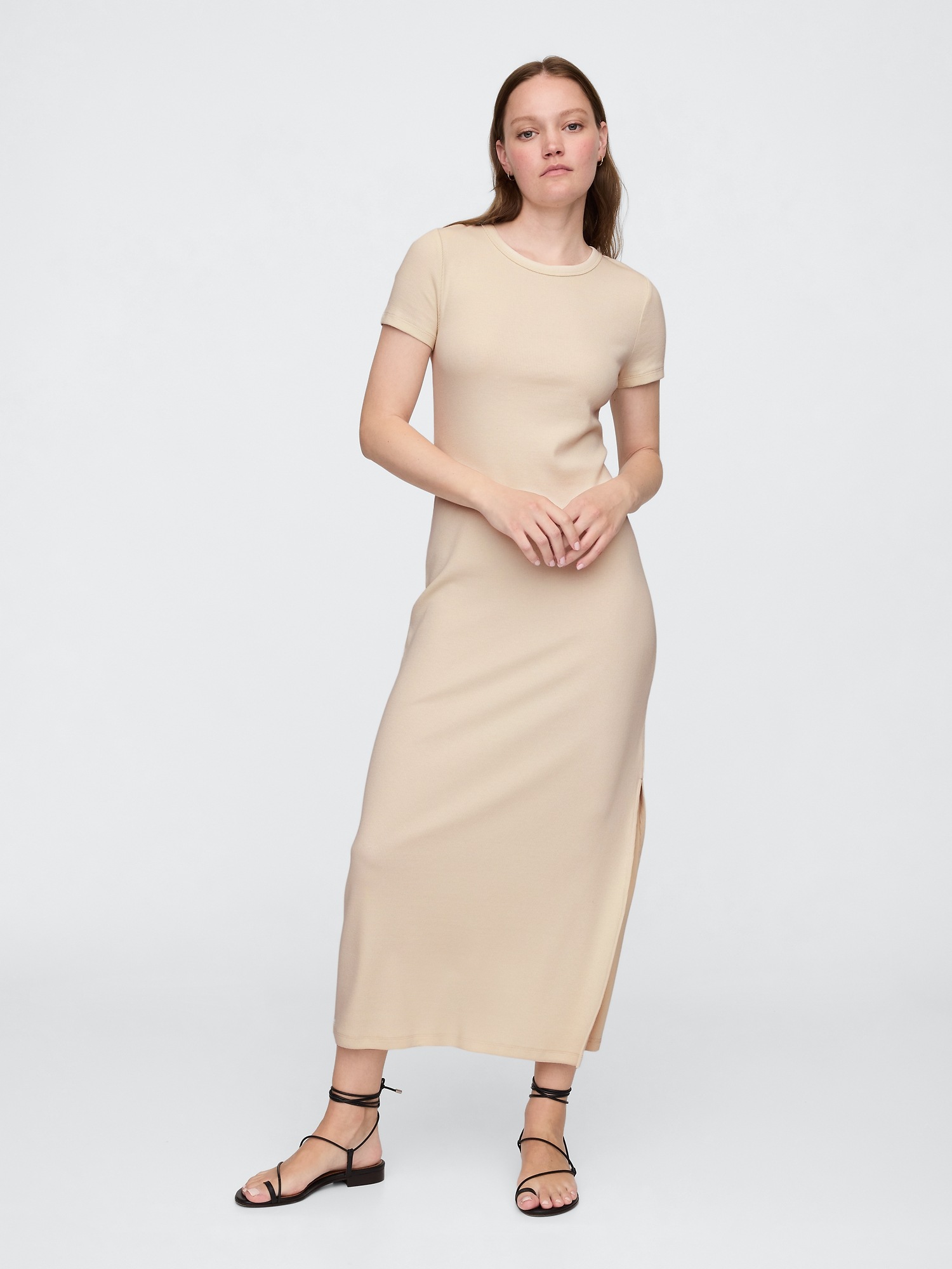 GAP Maxi Ribbed Dress - Ladies