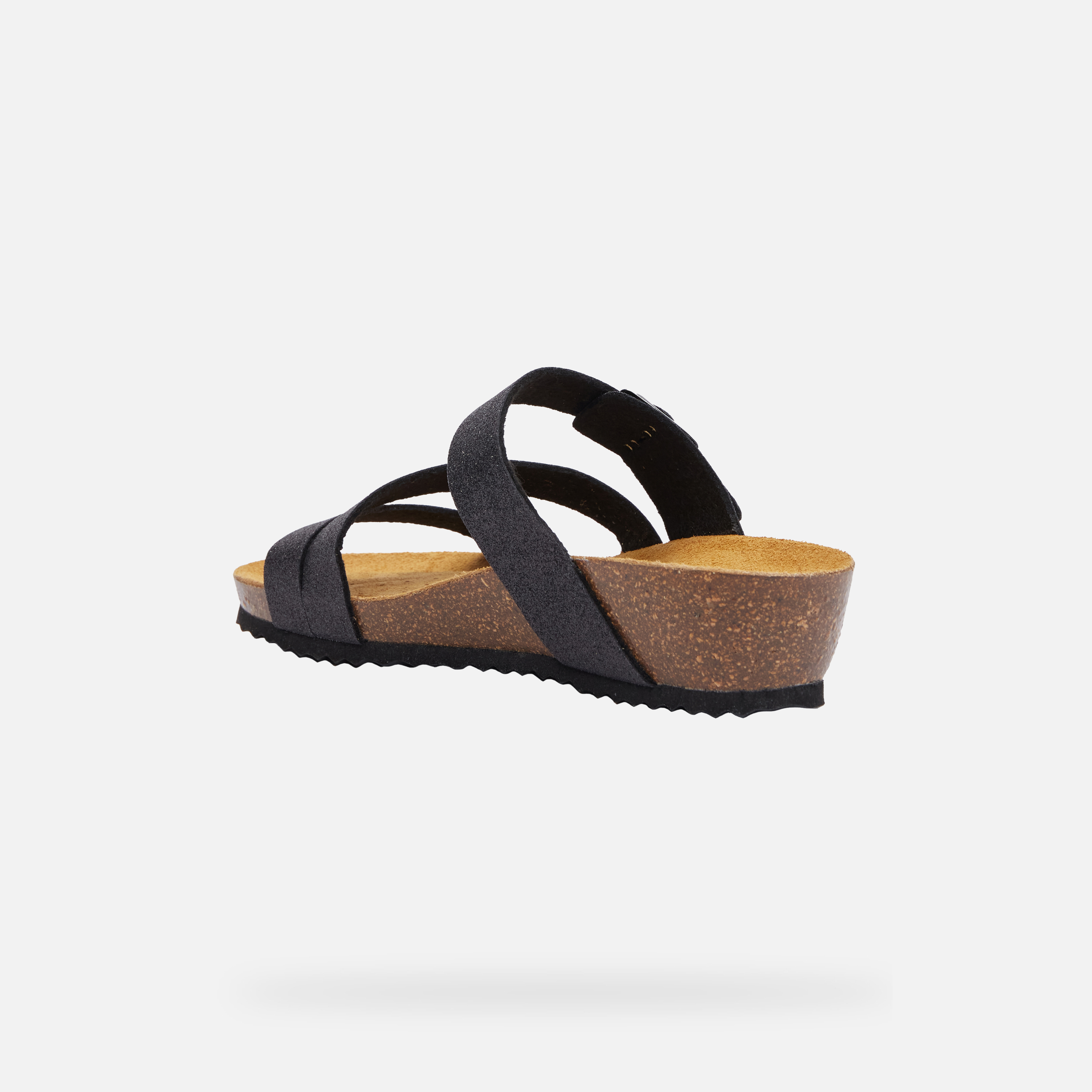 Black women's slippers Geox New Sthellae - Women's
