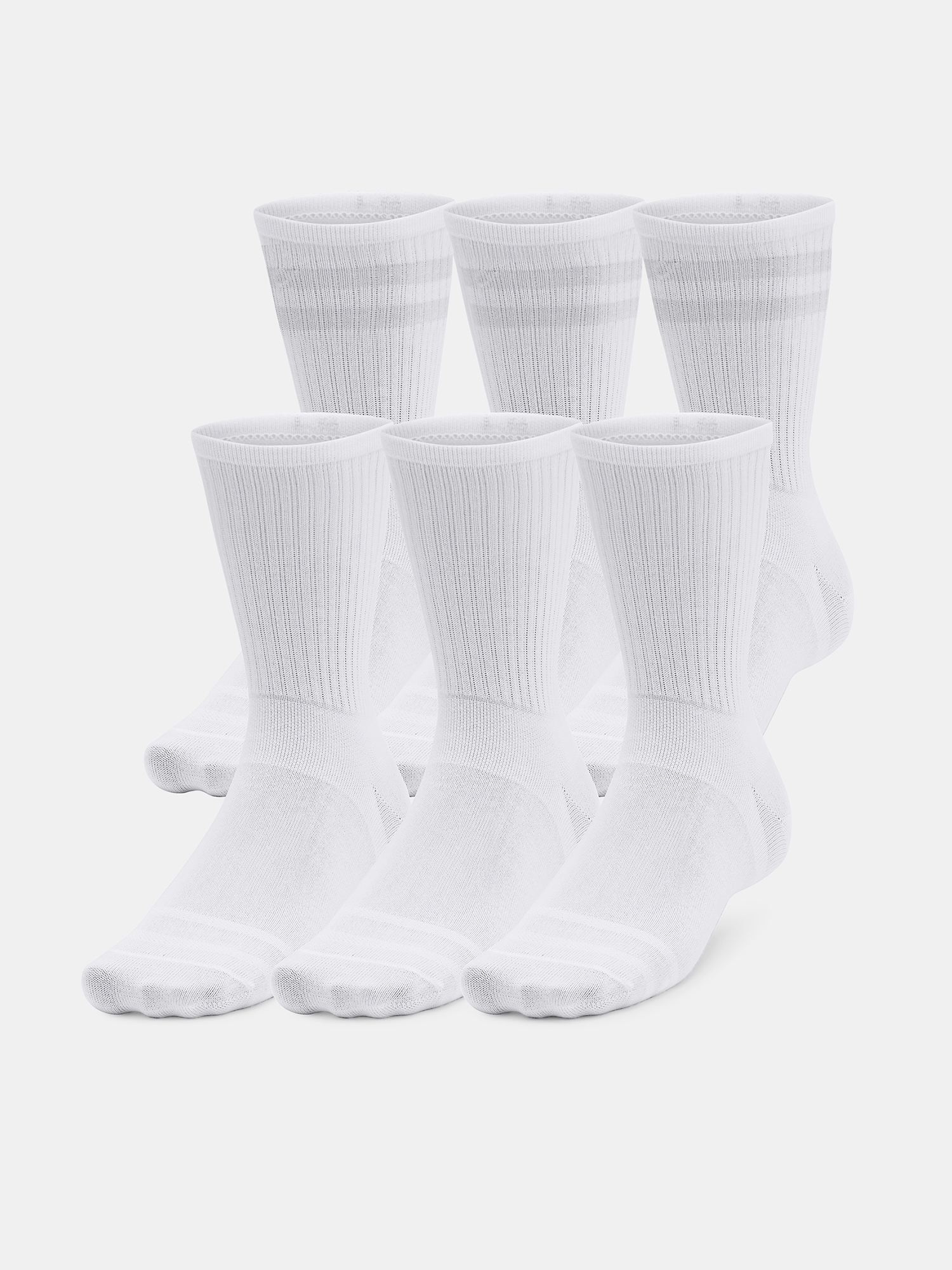 Unisex Socks Under Armour UA Essential 6pk Crew-WHT - unisex