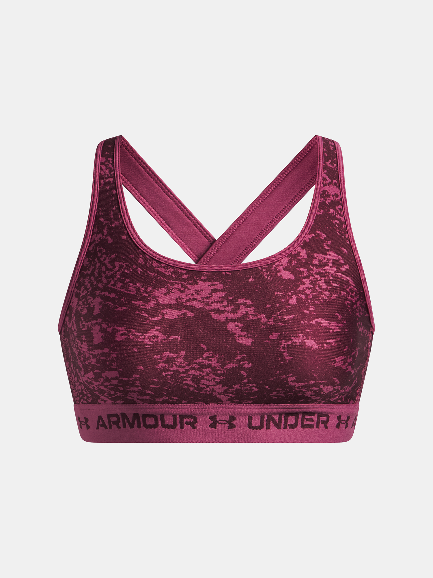 Under Armour Crossback Mid Print-RED Women's Bra - Women's