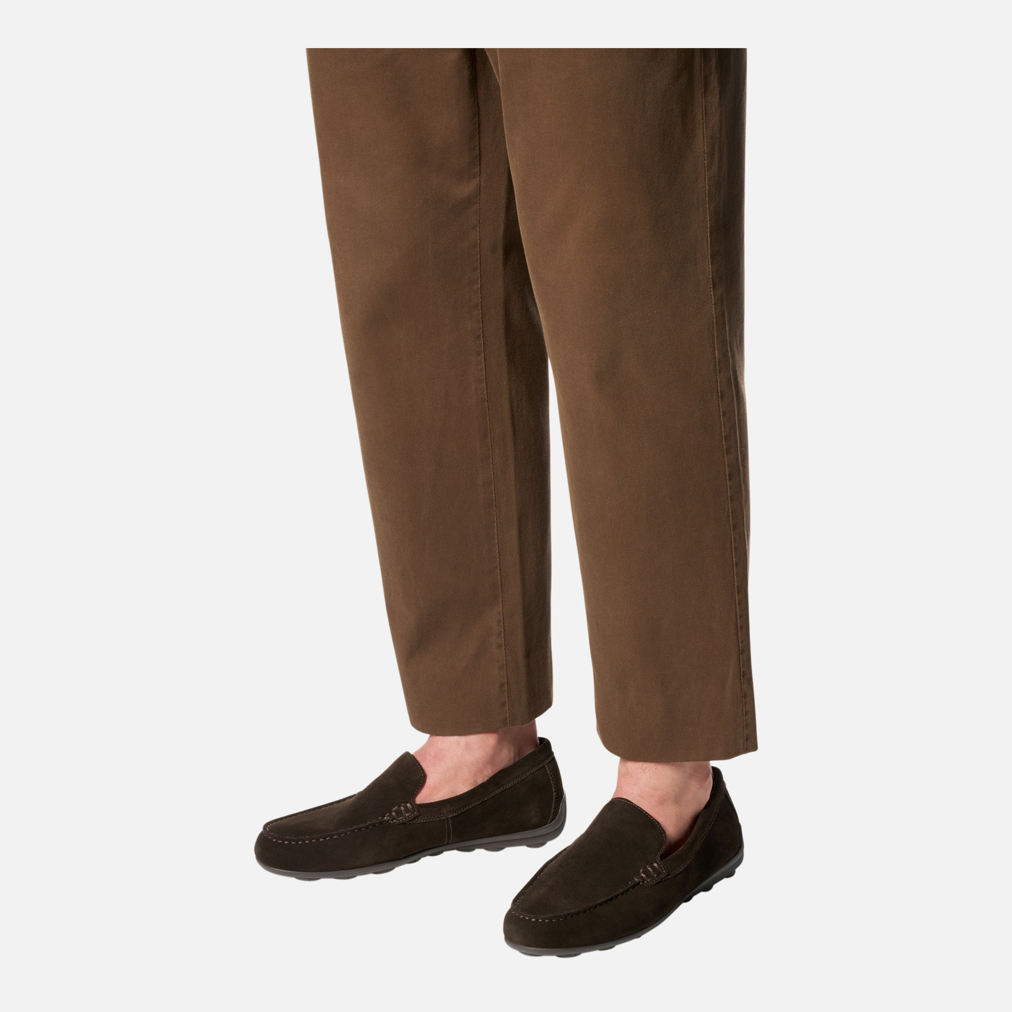 Dark brown men&#039;s moccasins Geox Spherica EC16 - Men&#039;s