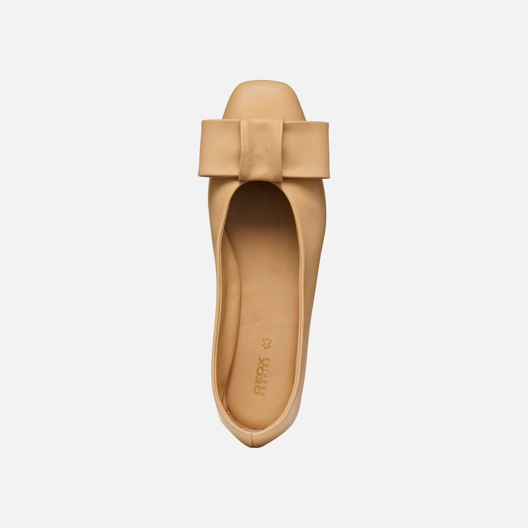 Light brown women's ballet flats Geox Ballystar - Women's