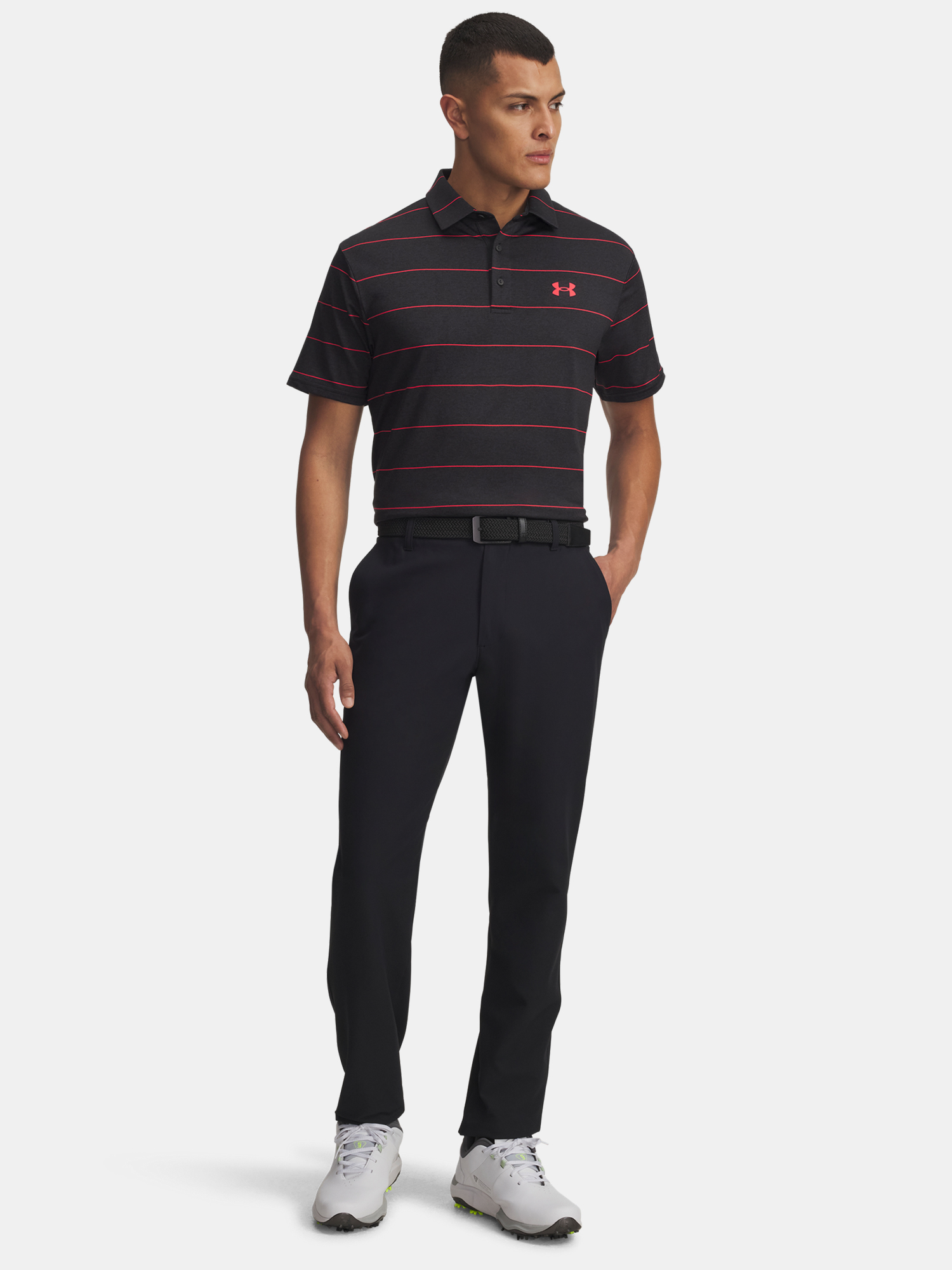 Men's T-shirt Under Armour UA Playoff 3.0 Stripe Polo-BLK - Men