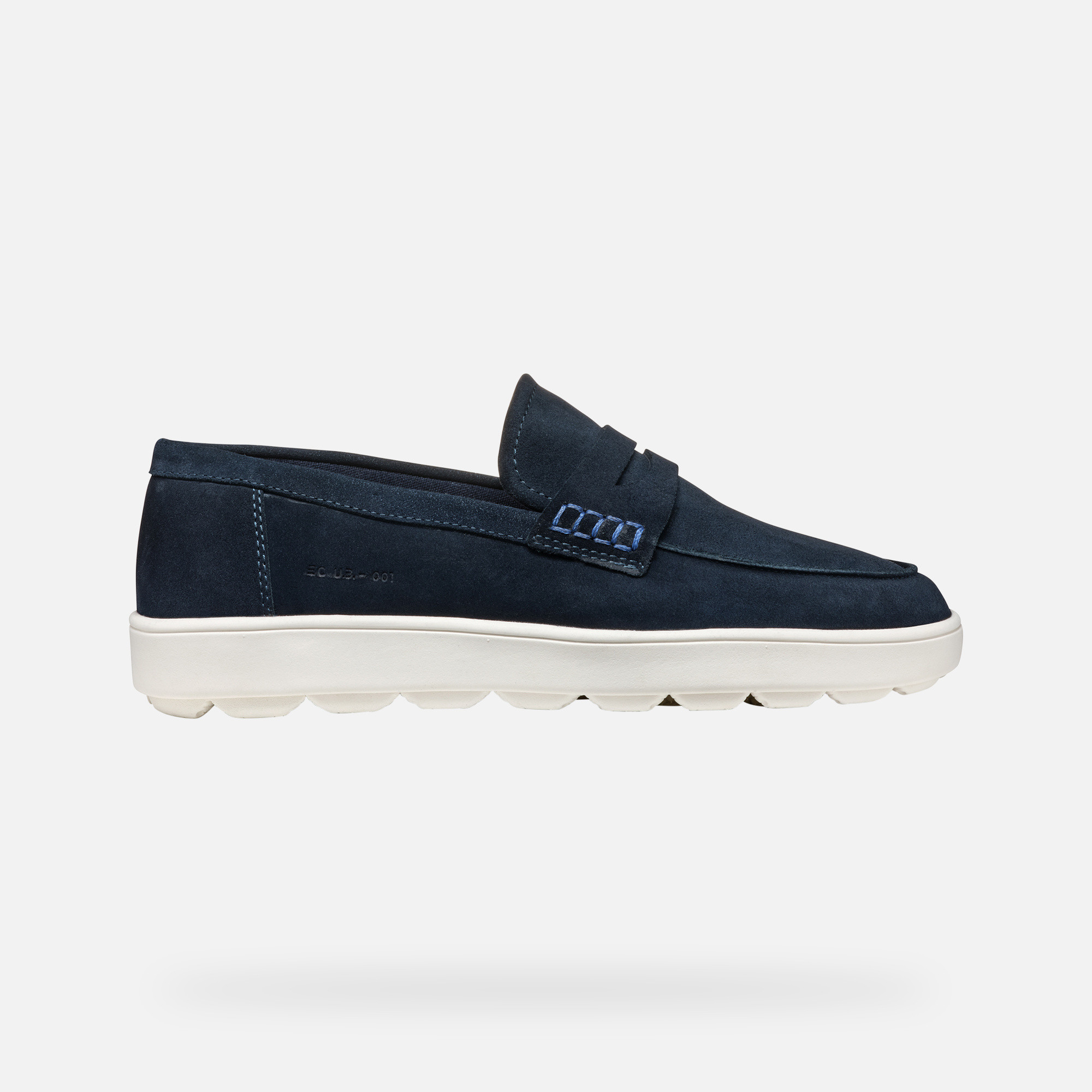 Dark blue men&#039;s moccasins Geox Spherica ECUB-1 - Men