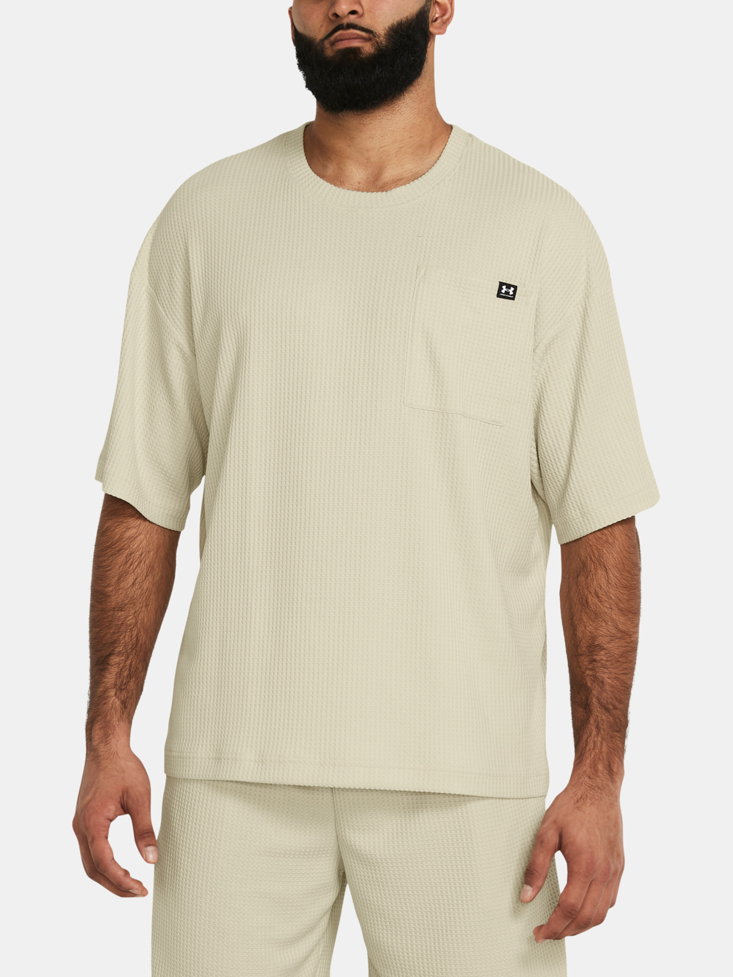 Under Armour UA Rival Waffle Crew T-Shirt - BRN - Mens