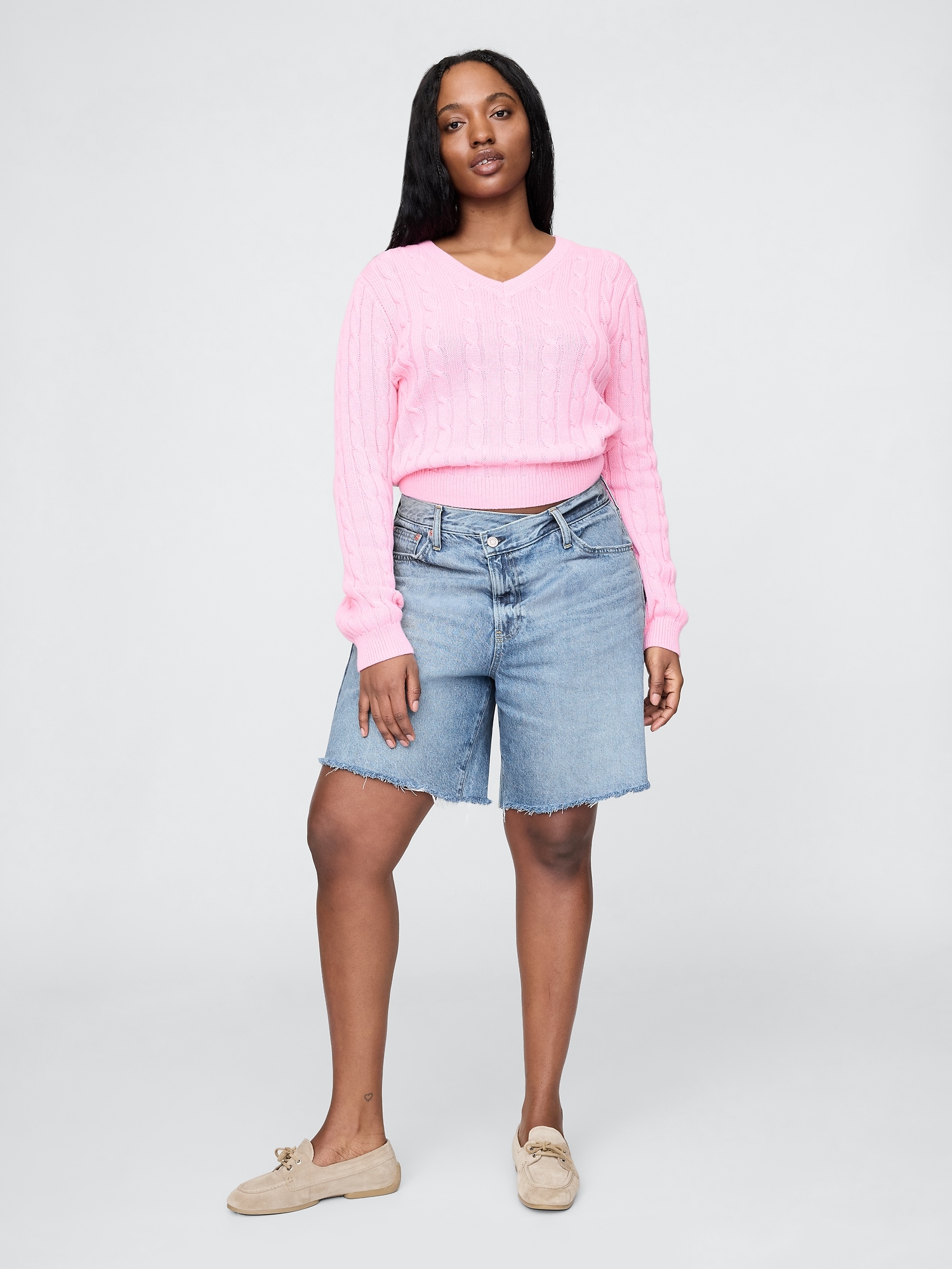 GAP Denim Shorts &#039;90s Loose Bermuda - Women&#039;s