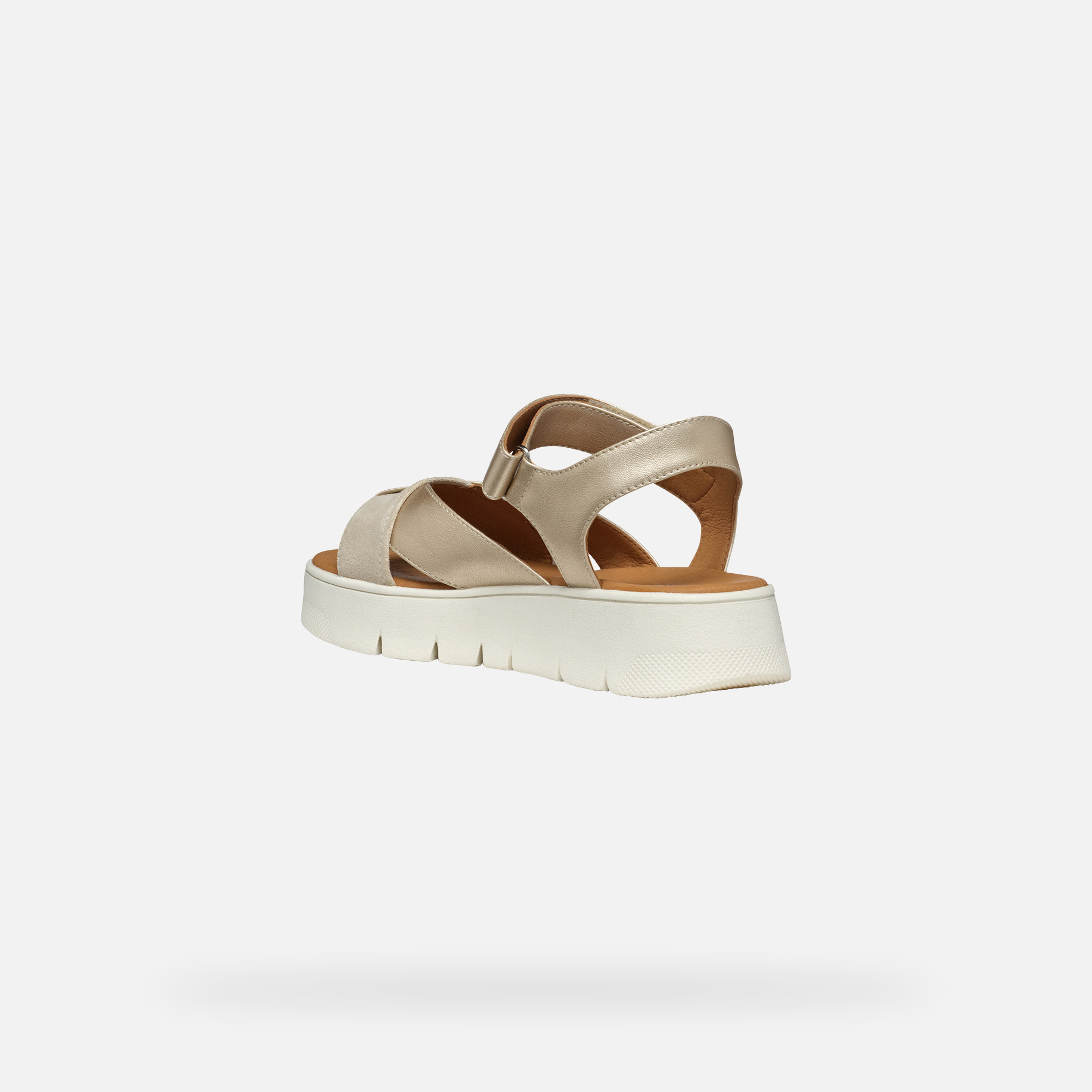 Gold women's sandals Geox Dandra 40 - Women's