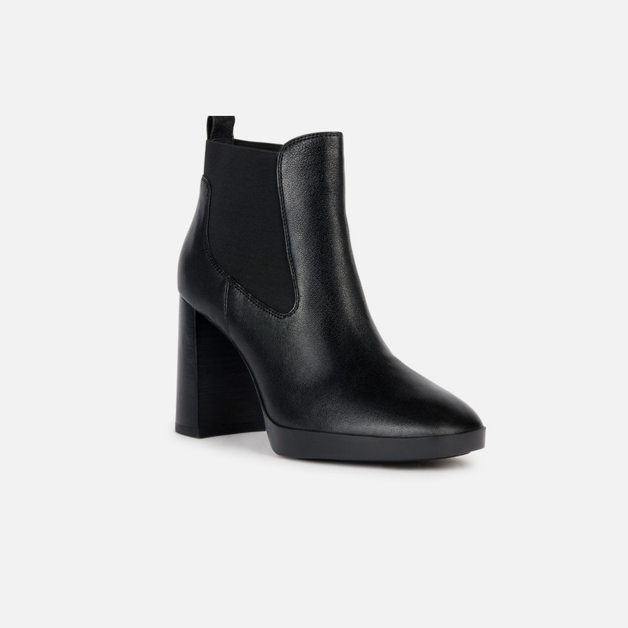 Black women's ankle boots Geox Teulada - Women's