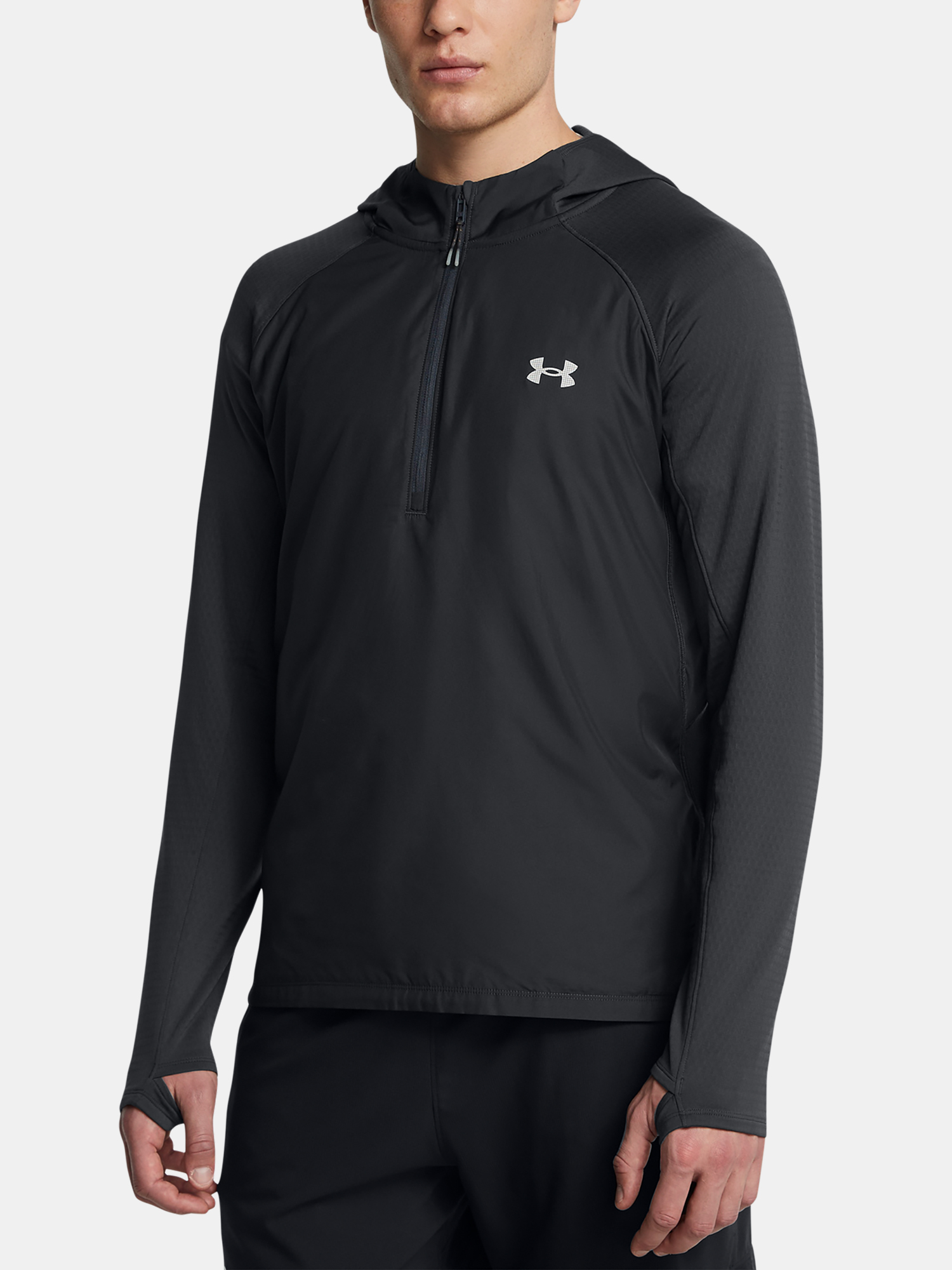 Men's Sweatshirt Under Armour UA TRAIL RUN HOODIE-GRY - Men's