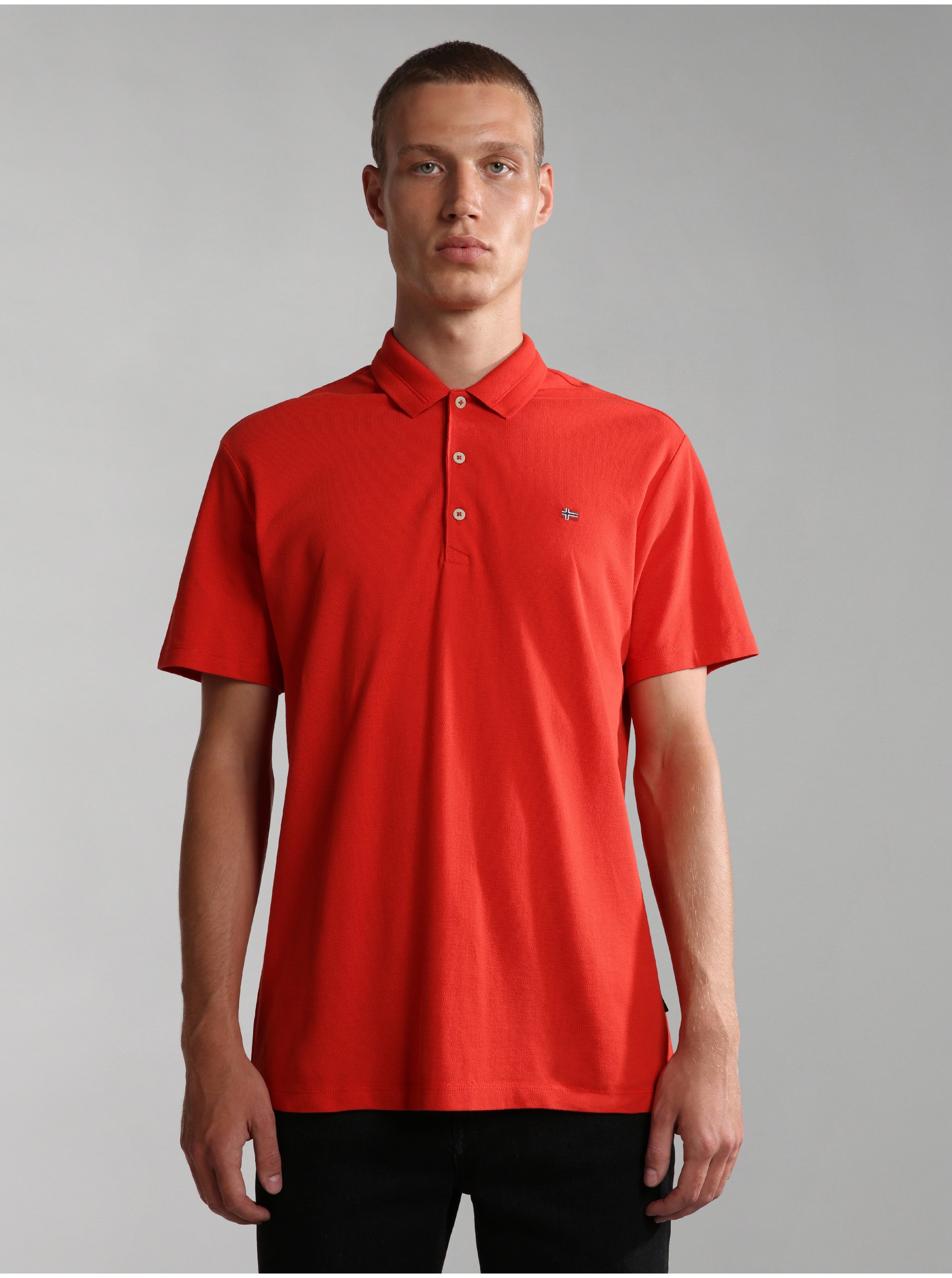 Red Men's Polo T-Shirt NAPAPIJRI - Men's