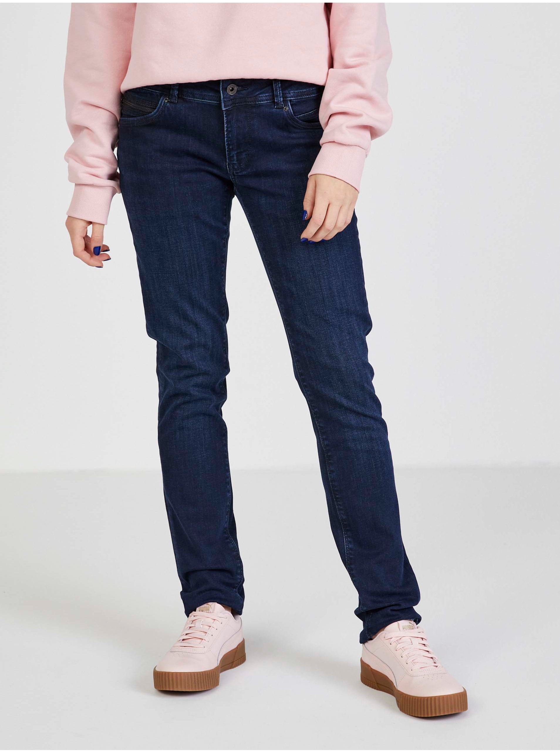 Tmavě modré dámské straight fit džíny Pepe Jeans New Brooke - Dámské