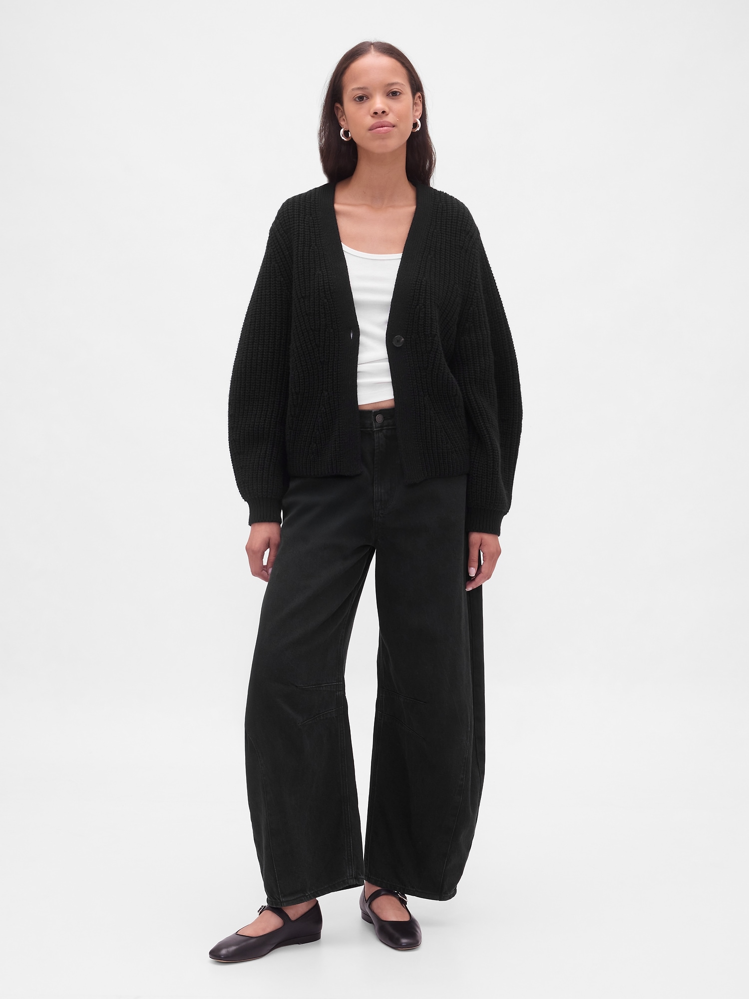 Cardigan cu nervuri GAP