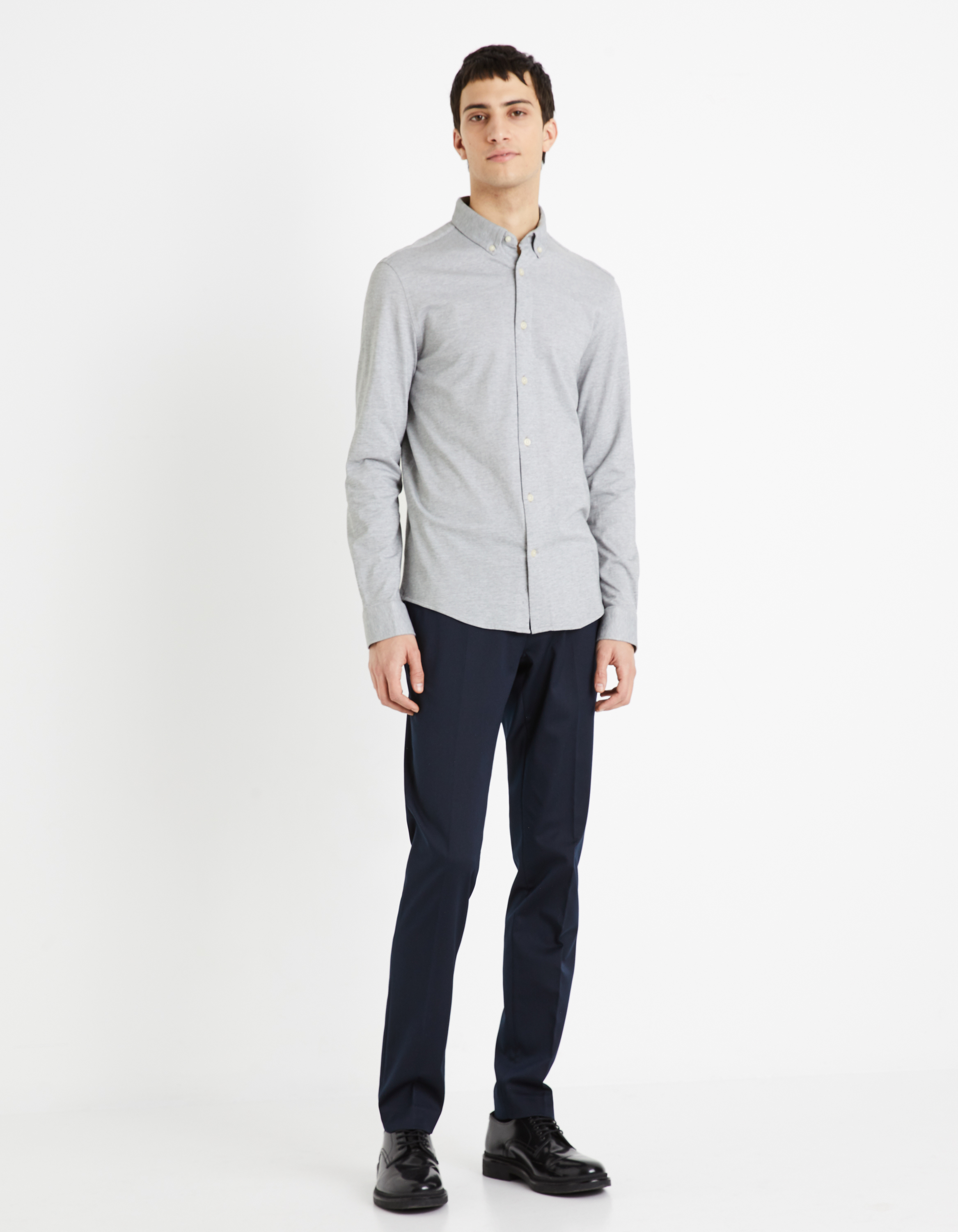 Camasi casual pentru barbati Celio - gri deschis