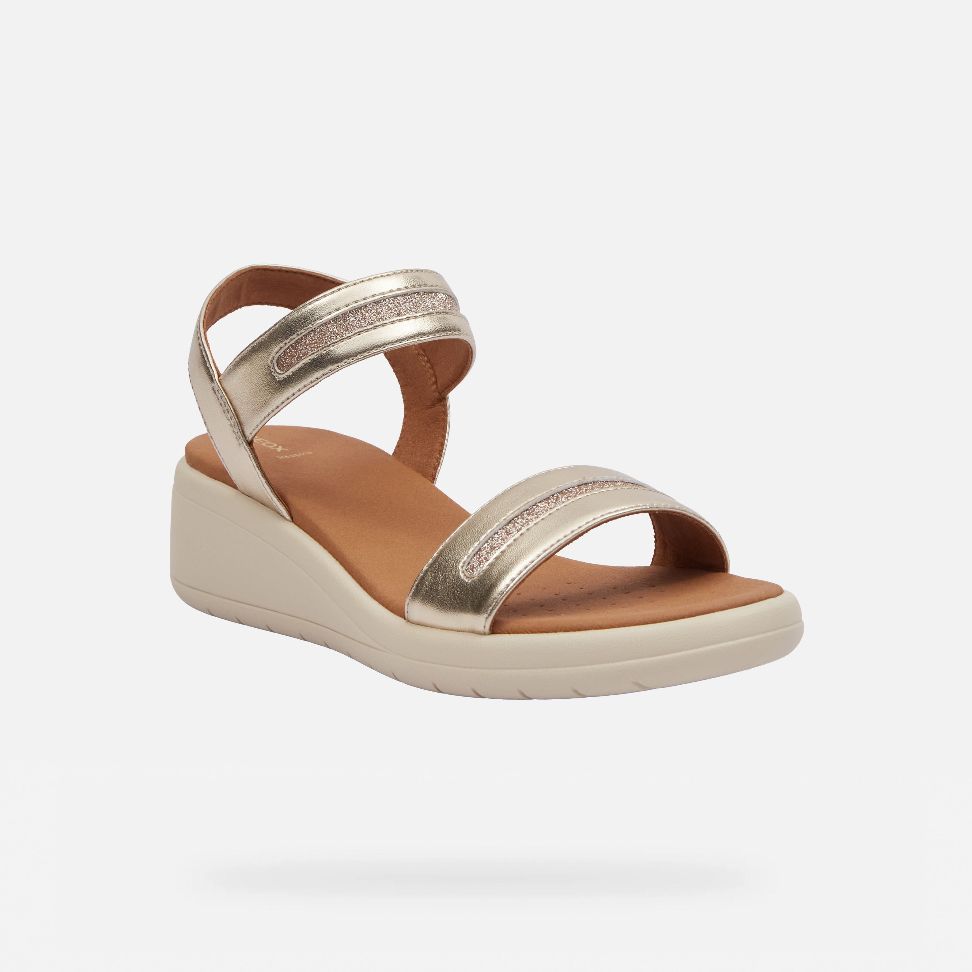 Gold women's sandals Geox Meliconia - Women's