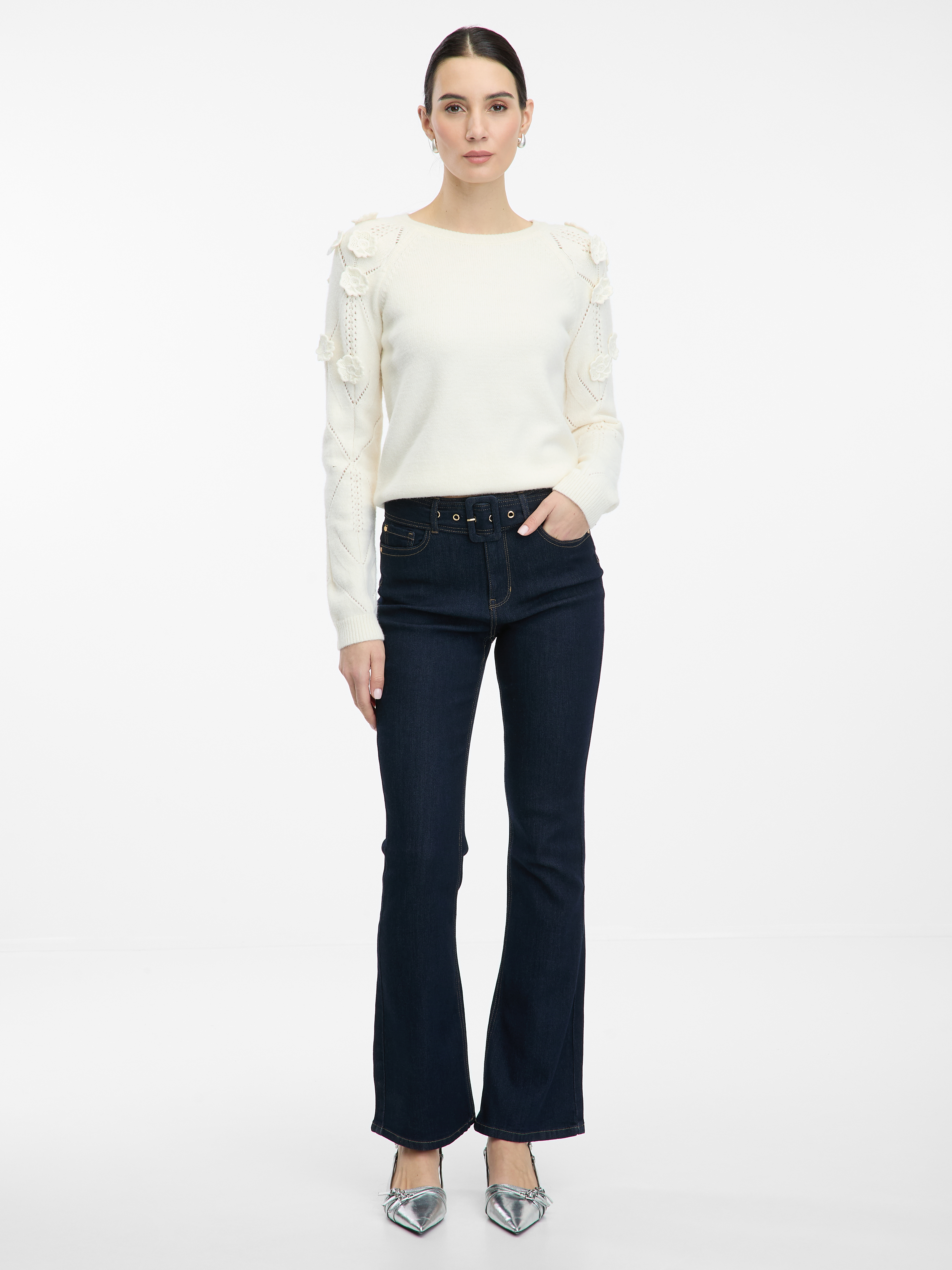 Dark blue women&#039;s bootcut jeans ORSAY - Women&#039;s