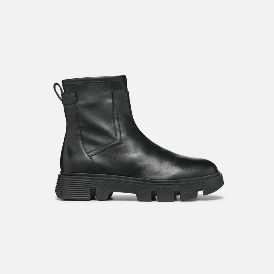 Black women&#039;s ankle boots Geox Vilde - Women&#039;s