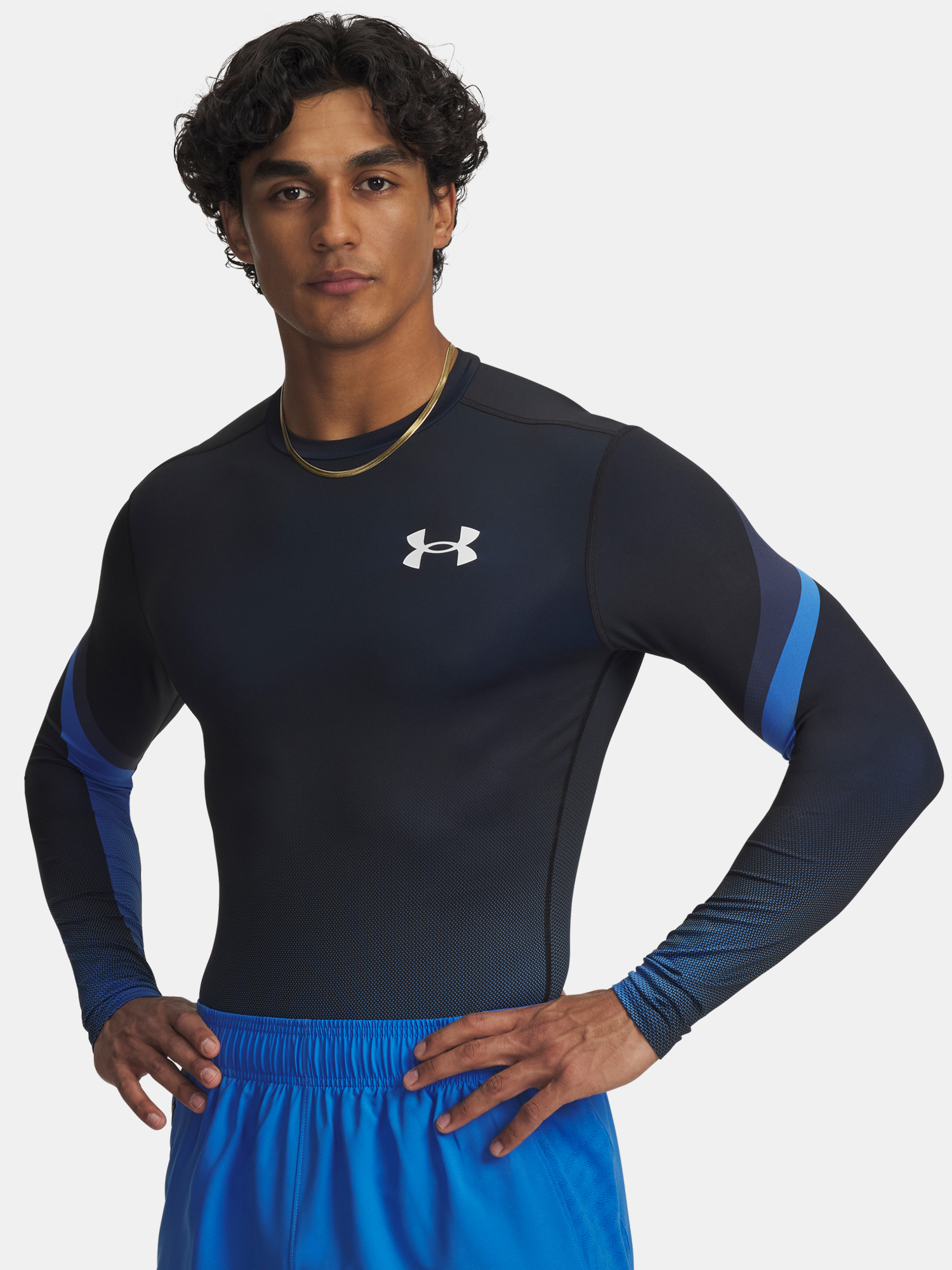 Men's T-shirt Under Armour UA Heatgear Sub Crew LS-BLU - Men's