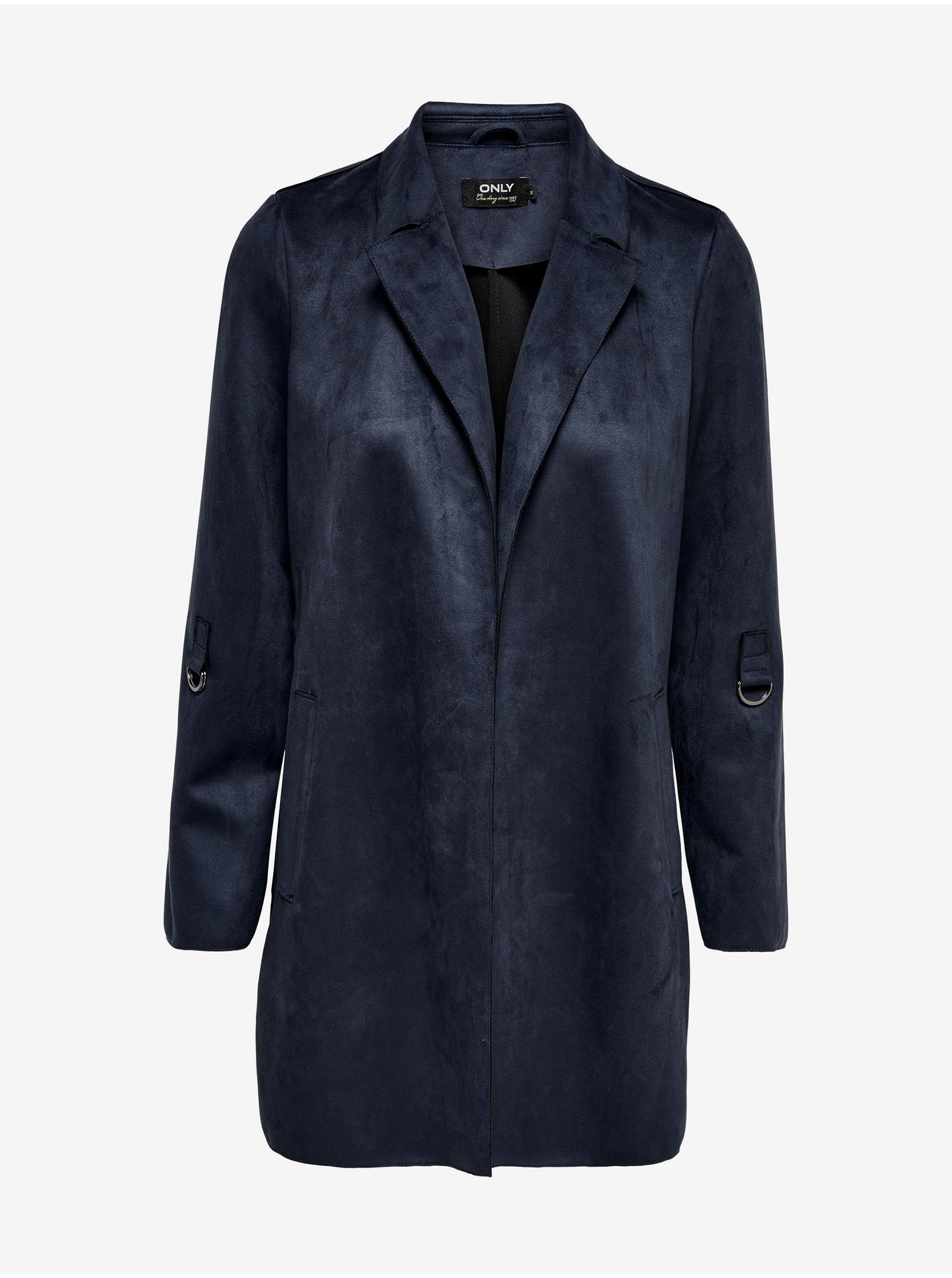 Dark blue lady's coat in suede finish ONLY Joline - Ladies