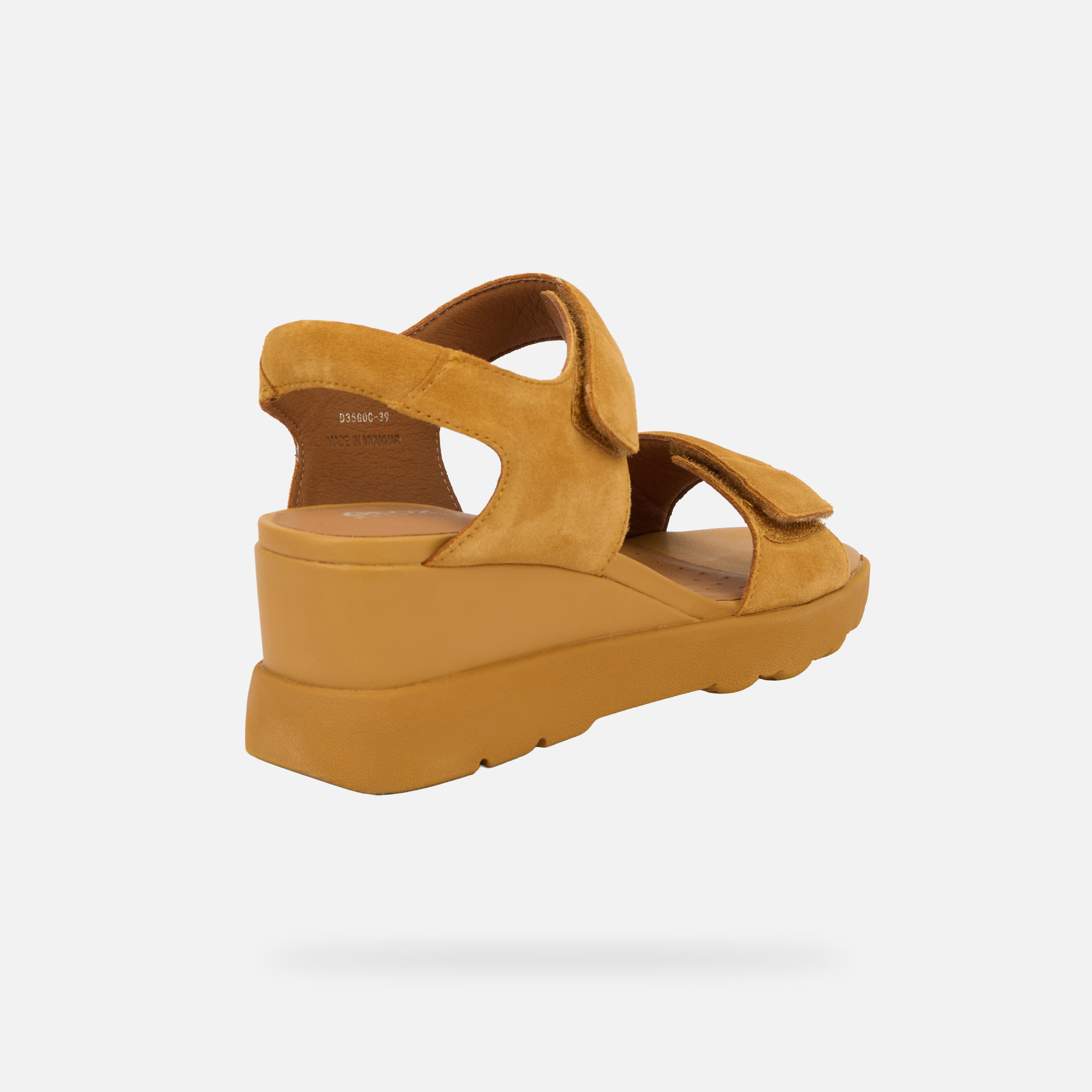 Sandale galbene cu platformă pentru femei Geox Spherica EC6