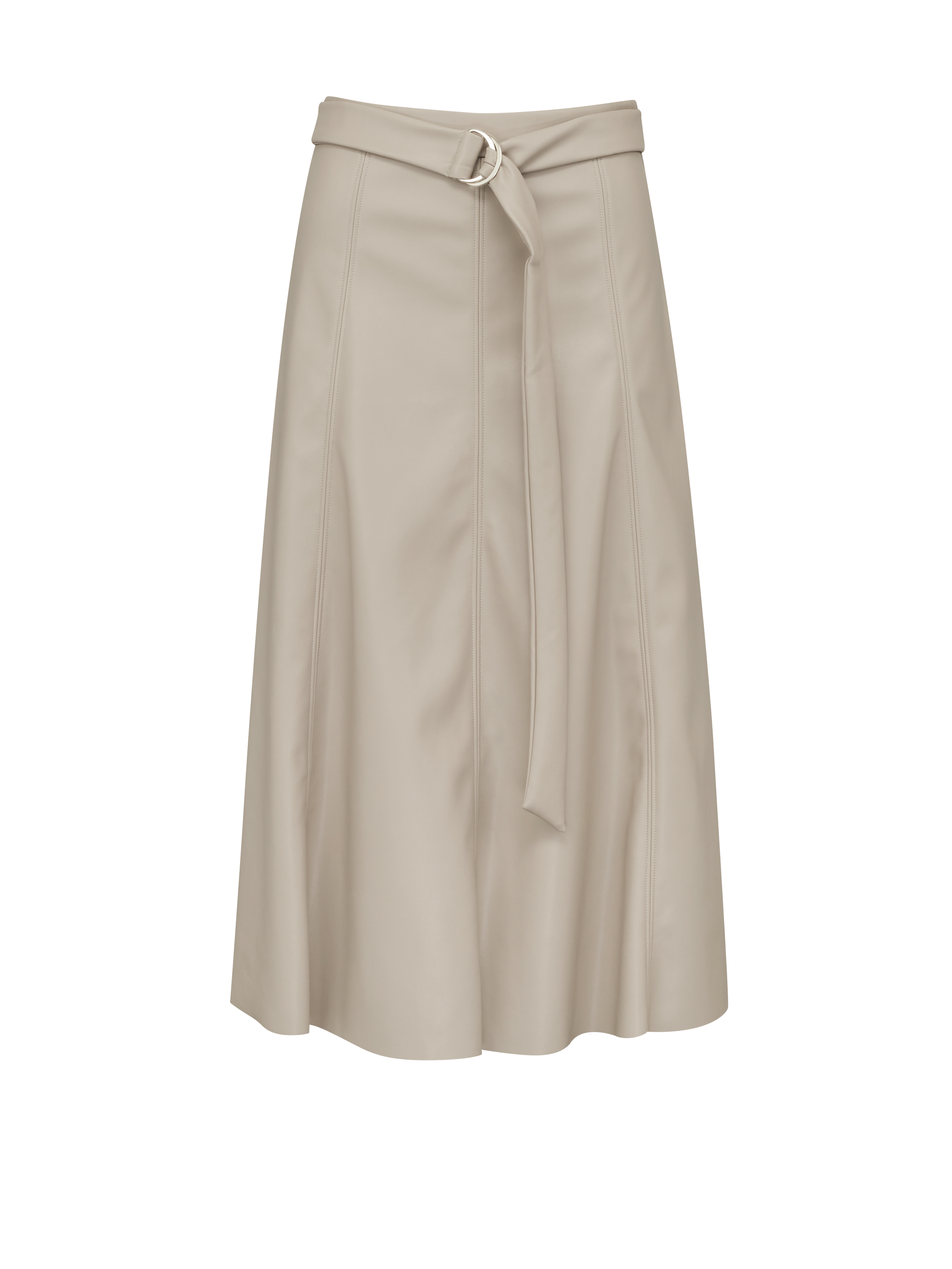 Beige women&#039;s faux leather midi skirt ORSAY - Women&#039;s