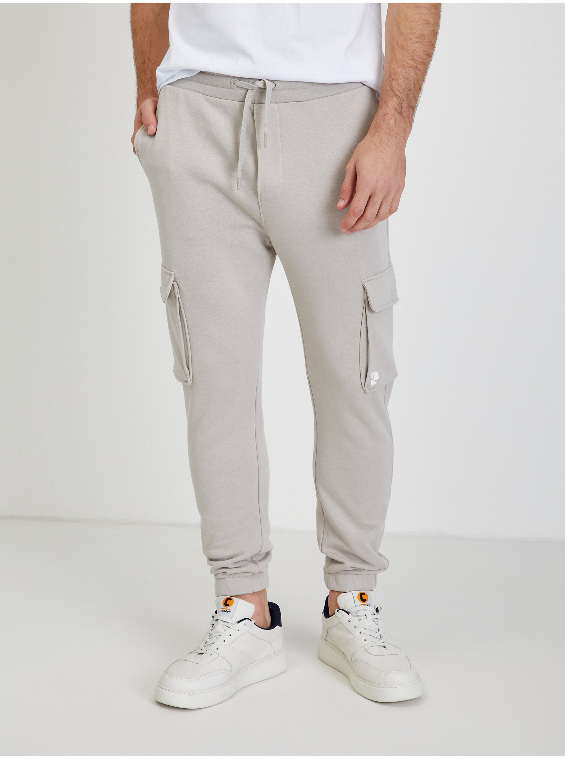 Light gray men's sweatpants with pockets Tom Tailor Denim - Men