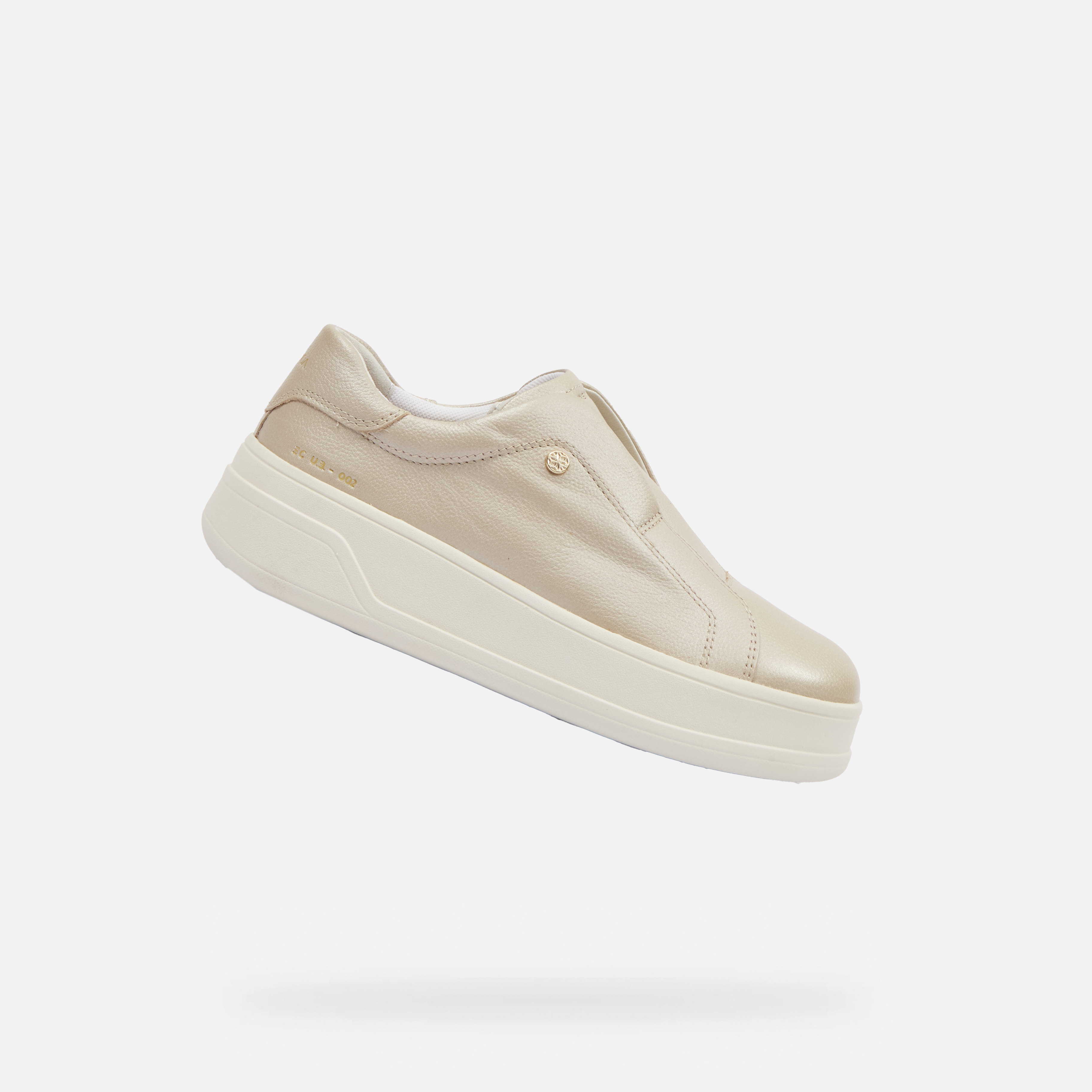 Beige womens sneakers Geox Spherica Ecub-2 - Womens