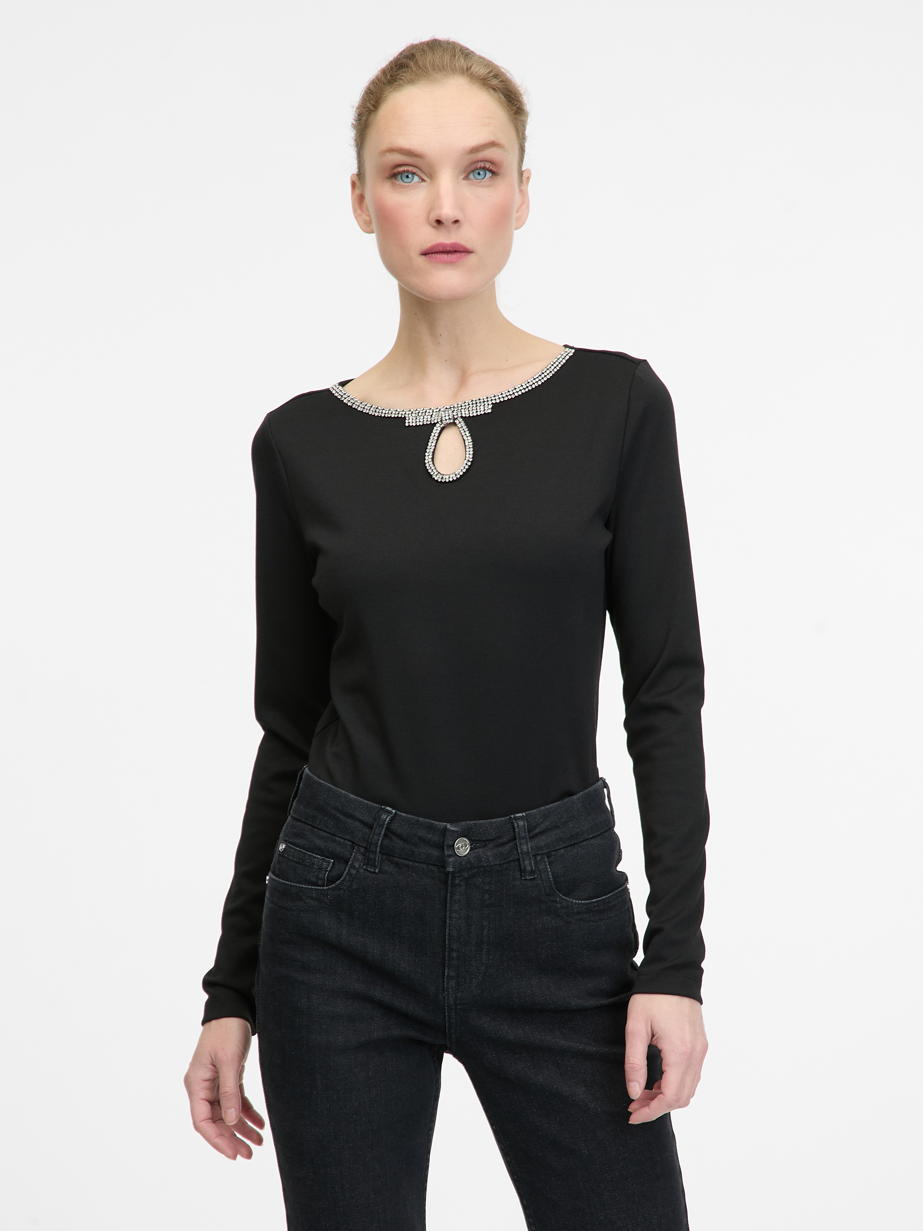 Black womens long sleeve blouse ORSAY - Ladies