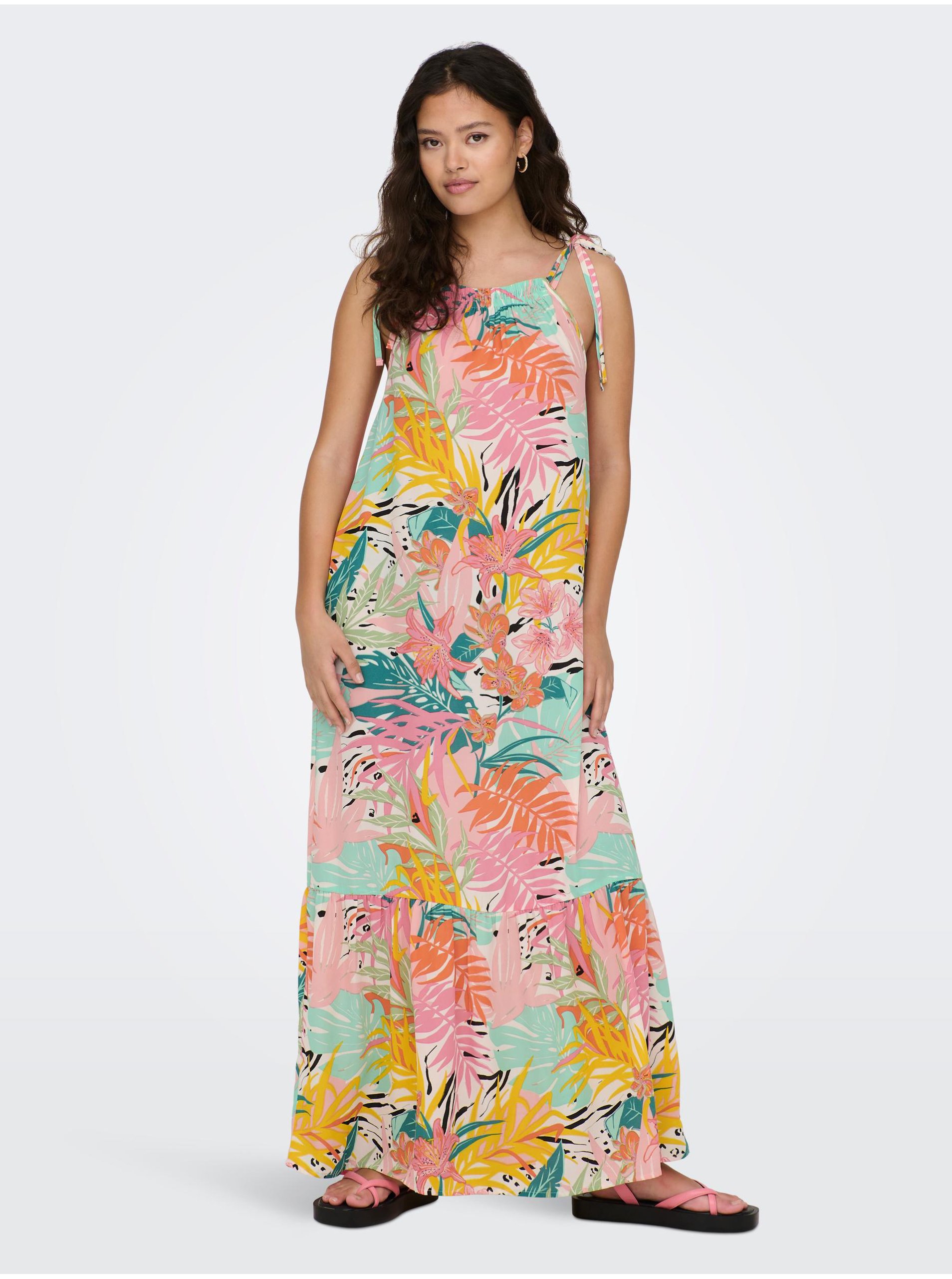 Rochii maxi pentru femei JDY - roz, verde deschis