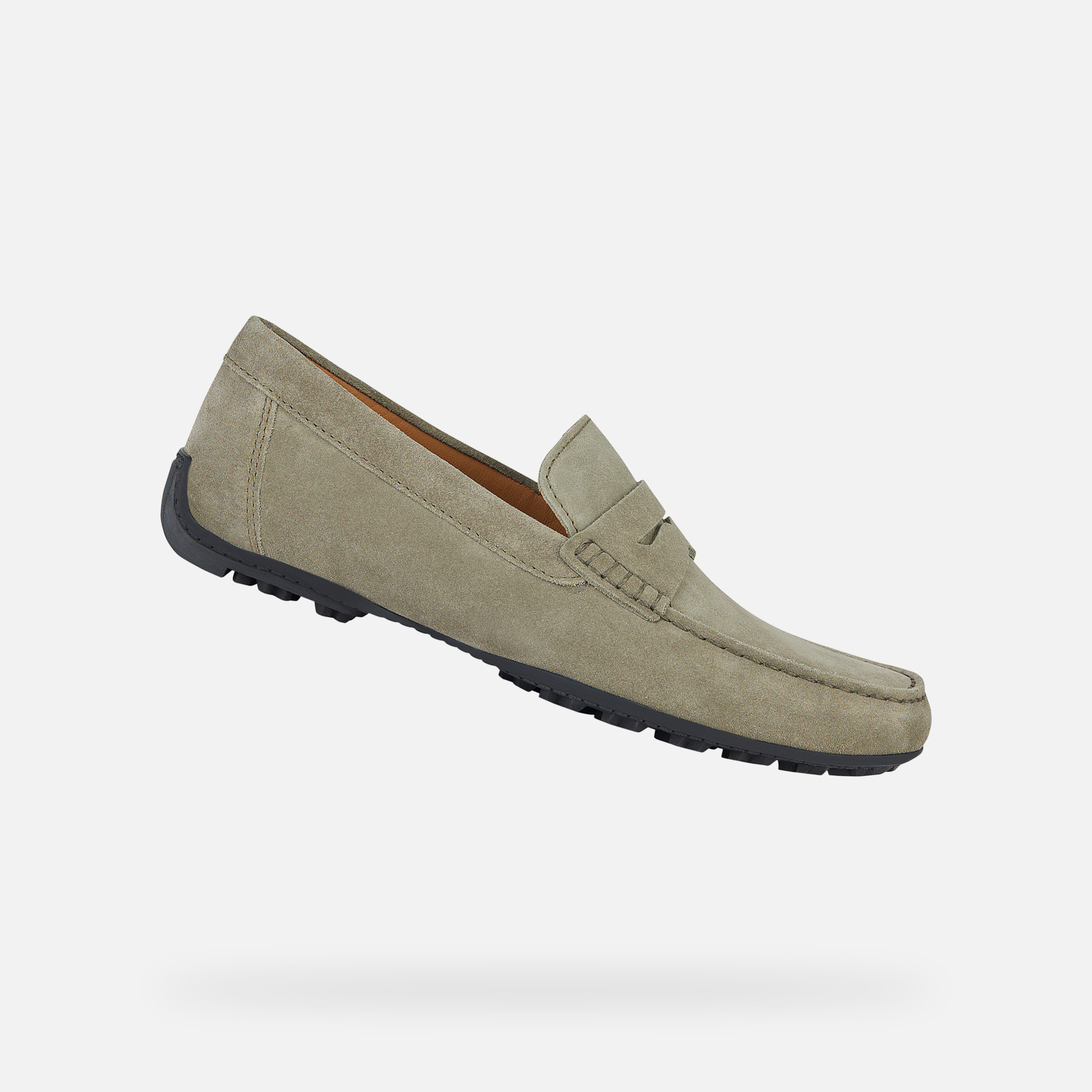 Light green men&#039;s moccasins Geox Kosmopolis + Grip - Men&#039;s