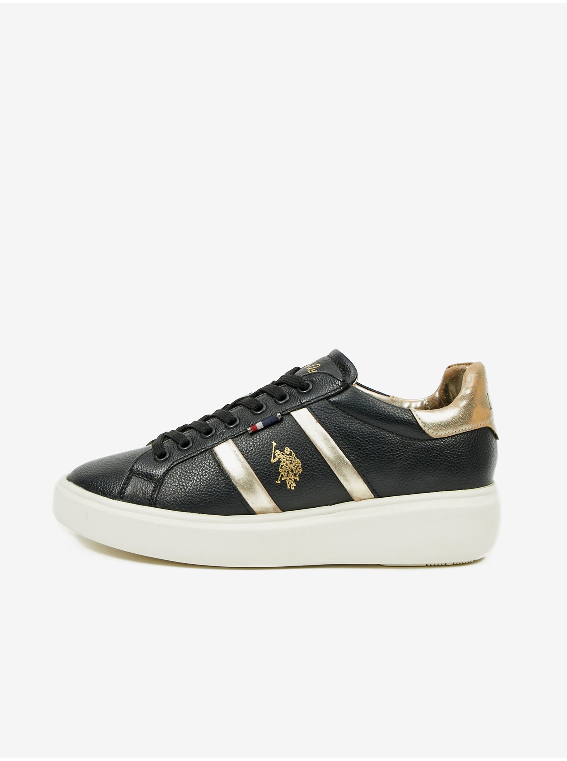 Gold and Black Women's Leather Shoes U.S. Polo Assn. - Women