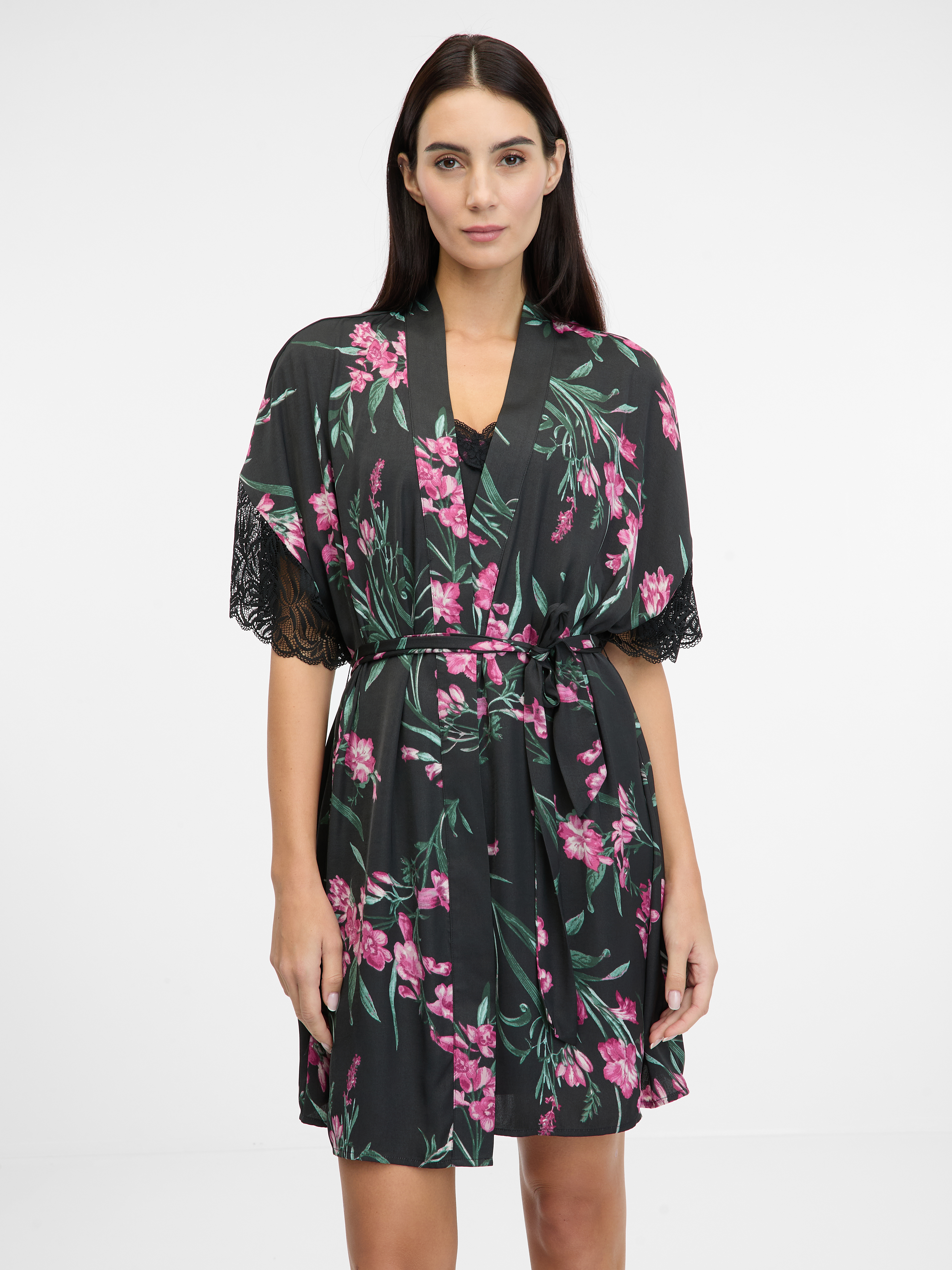 Black women&#039;s satin robe ORSAY - Women&#039;s