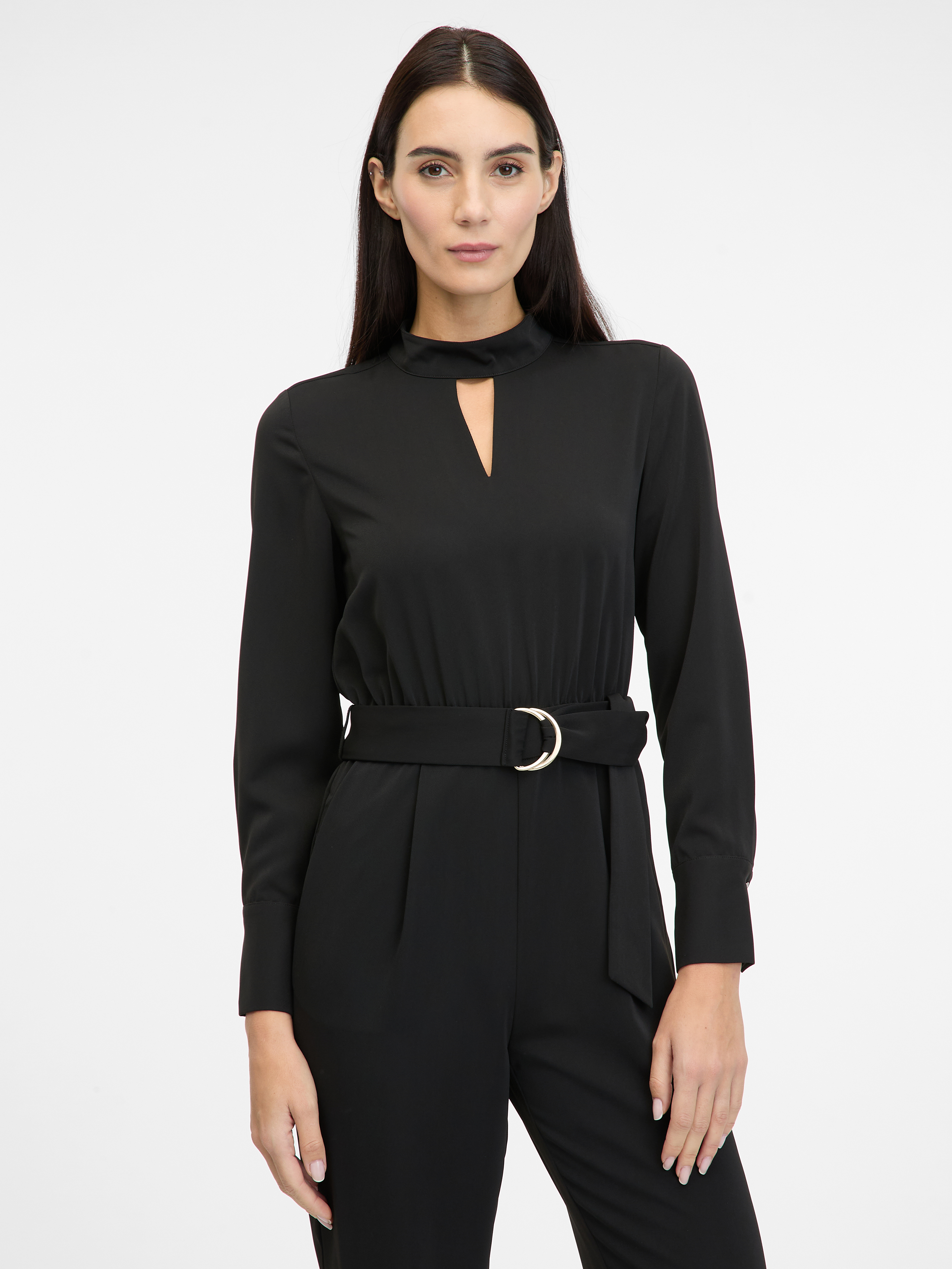 Black women&#039;s jumpsuit with long sleeves ORSAY - Women&#039;s