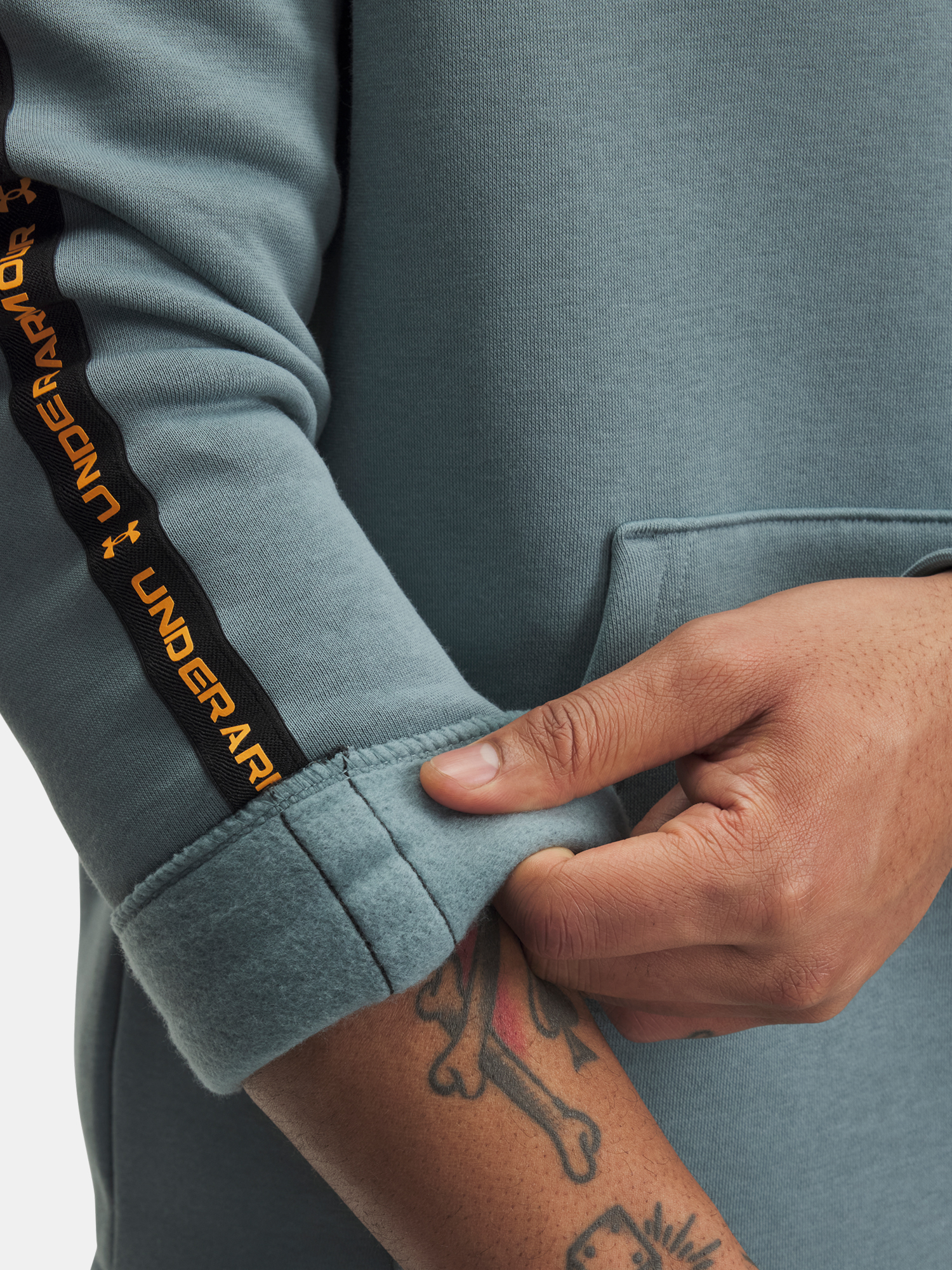 Men's Under Armour UA Icon Fleece HD Taping-BLU Sweatshirt - Men's