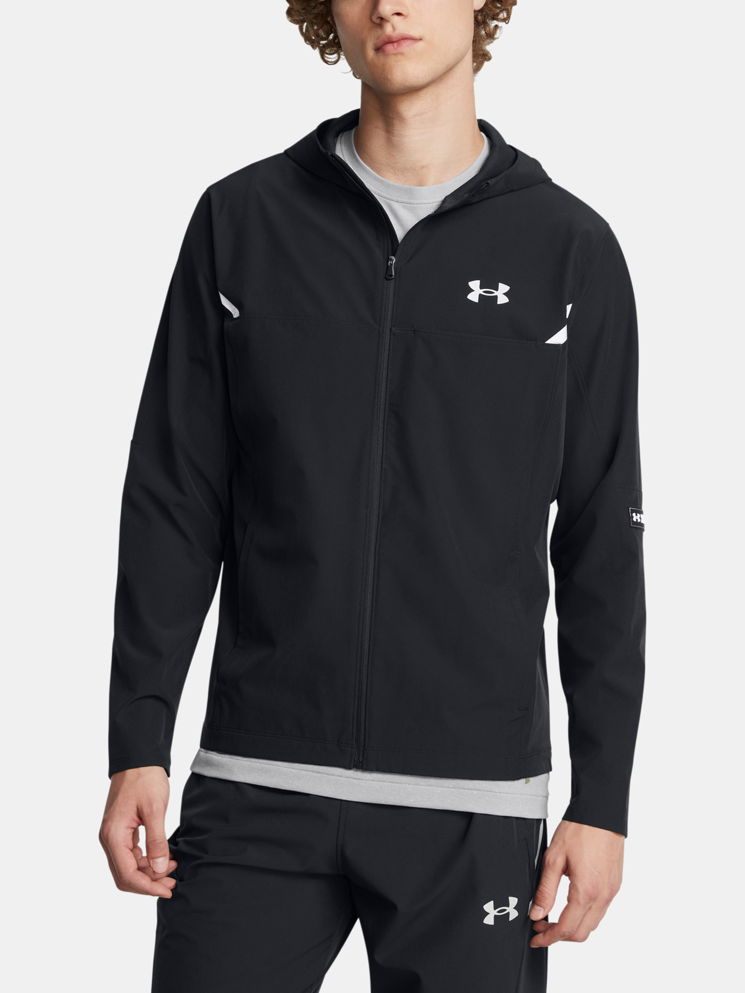 Men&#039;s Under Armour Vanish Woven Utility Jacket-BLK - Men&#039;s