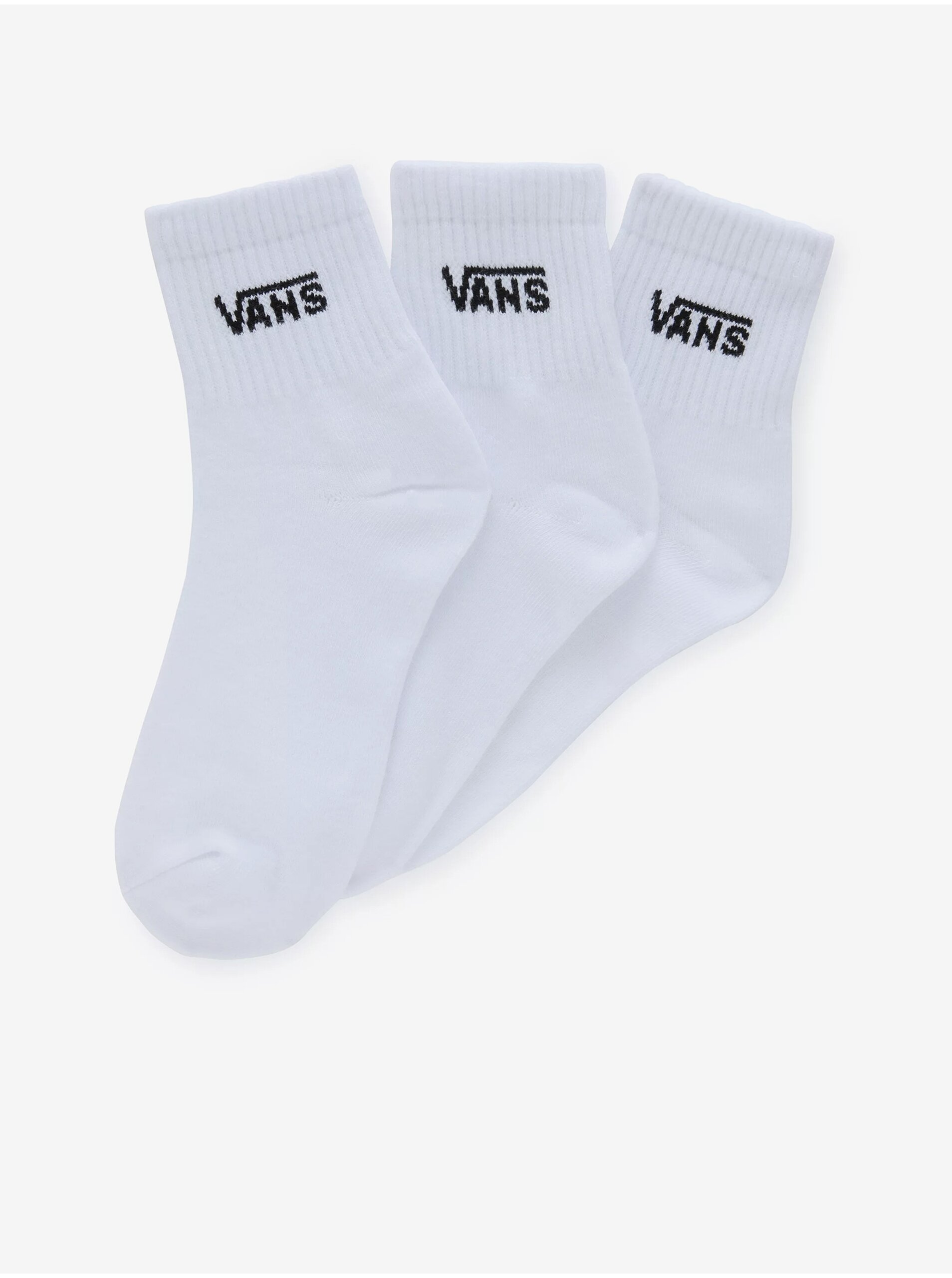Set of three pairs of women's socks in white VANS Classic Half Crew - Women