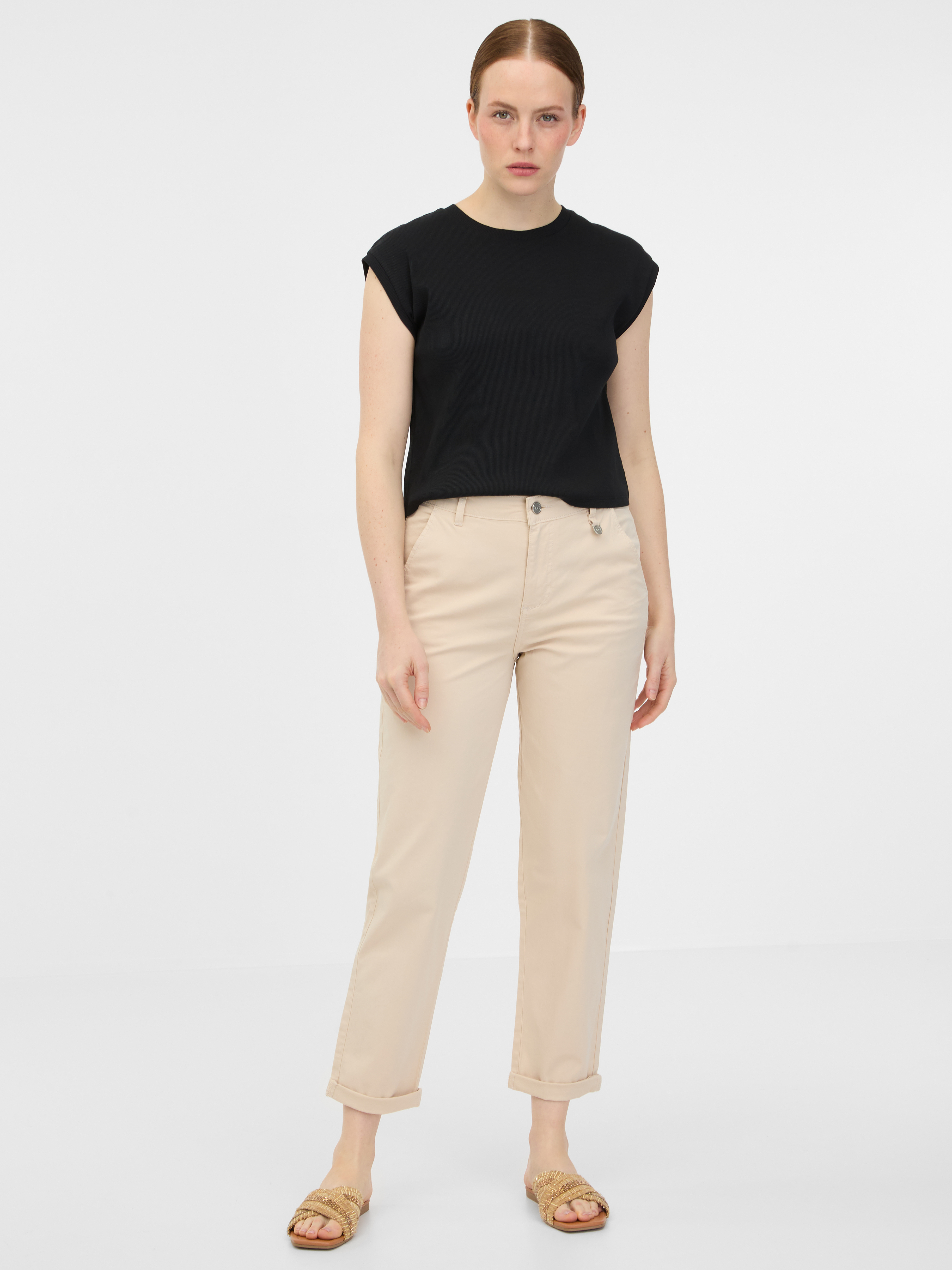 Orsay Beige Women's Trousers - Ladies