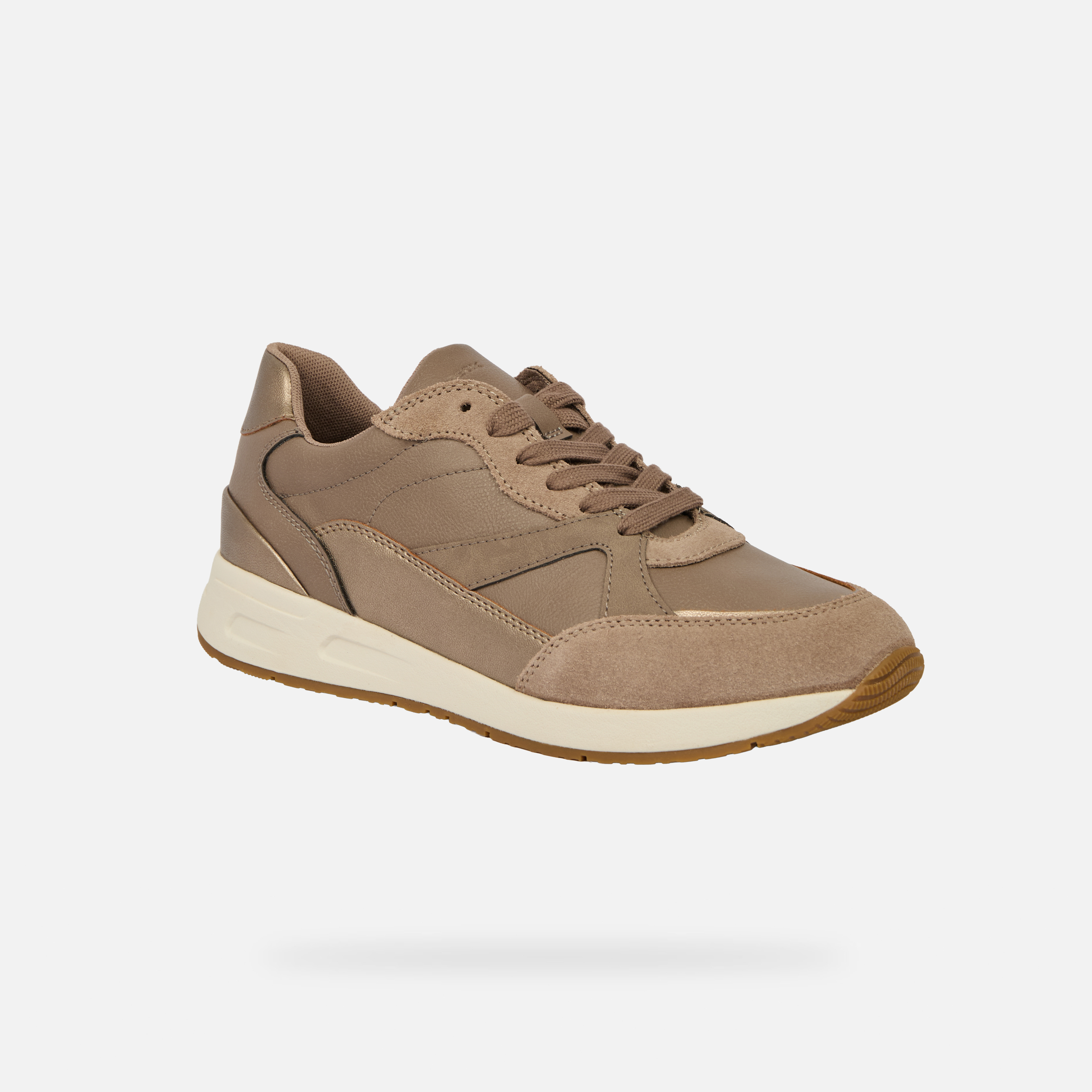 Beige women's sneakers Geox Bulmya - Women's