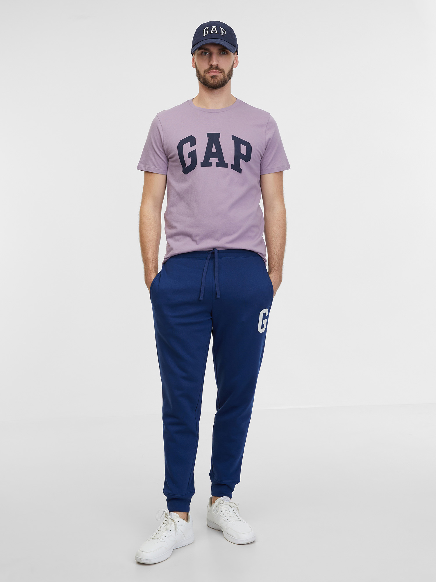 Pantaloni sport si de casa pentru barbati GAP - albastru inchis