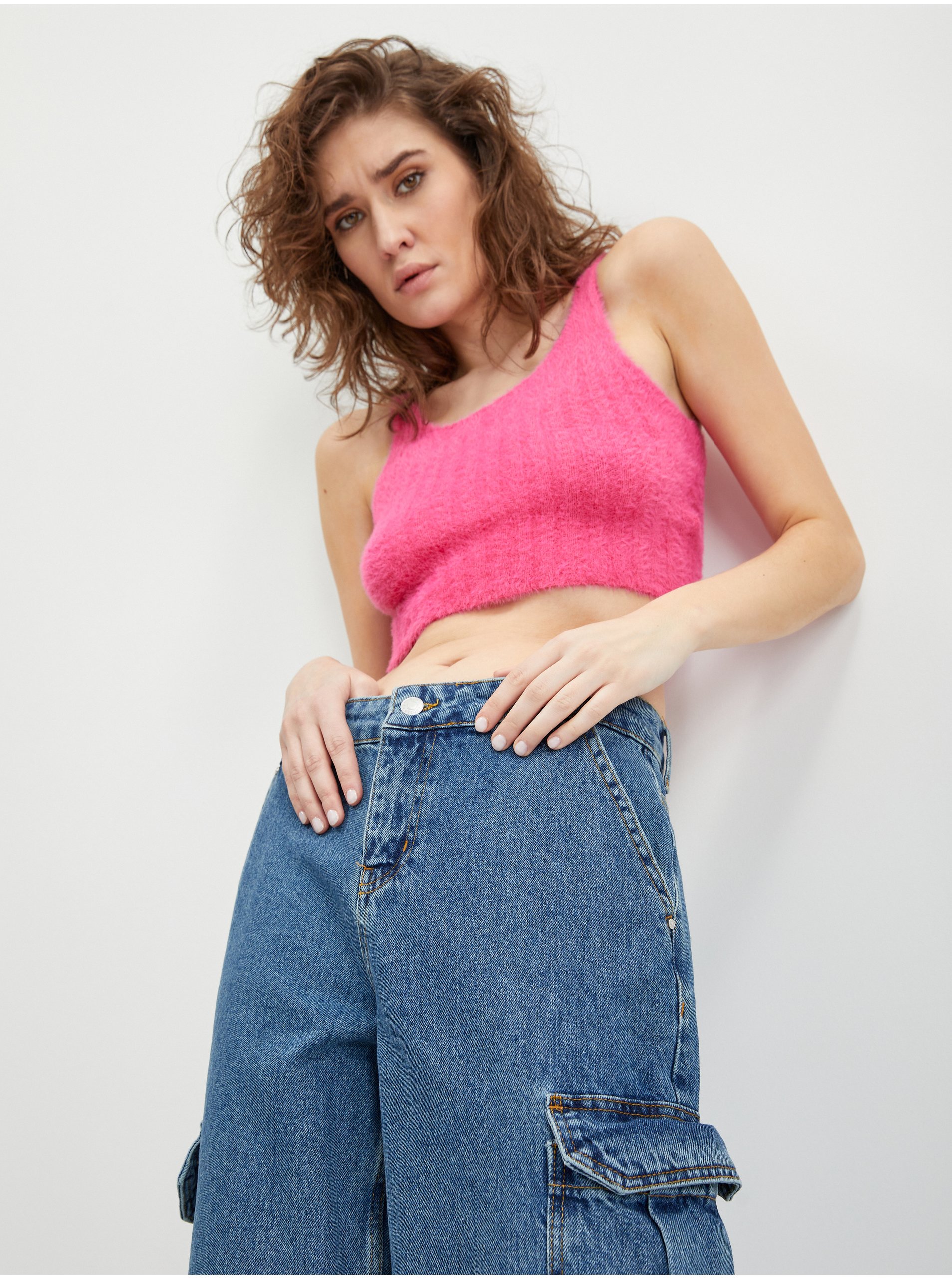 Flared, Bootcut pentru femei Noisy May - albastru inchis