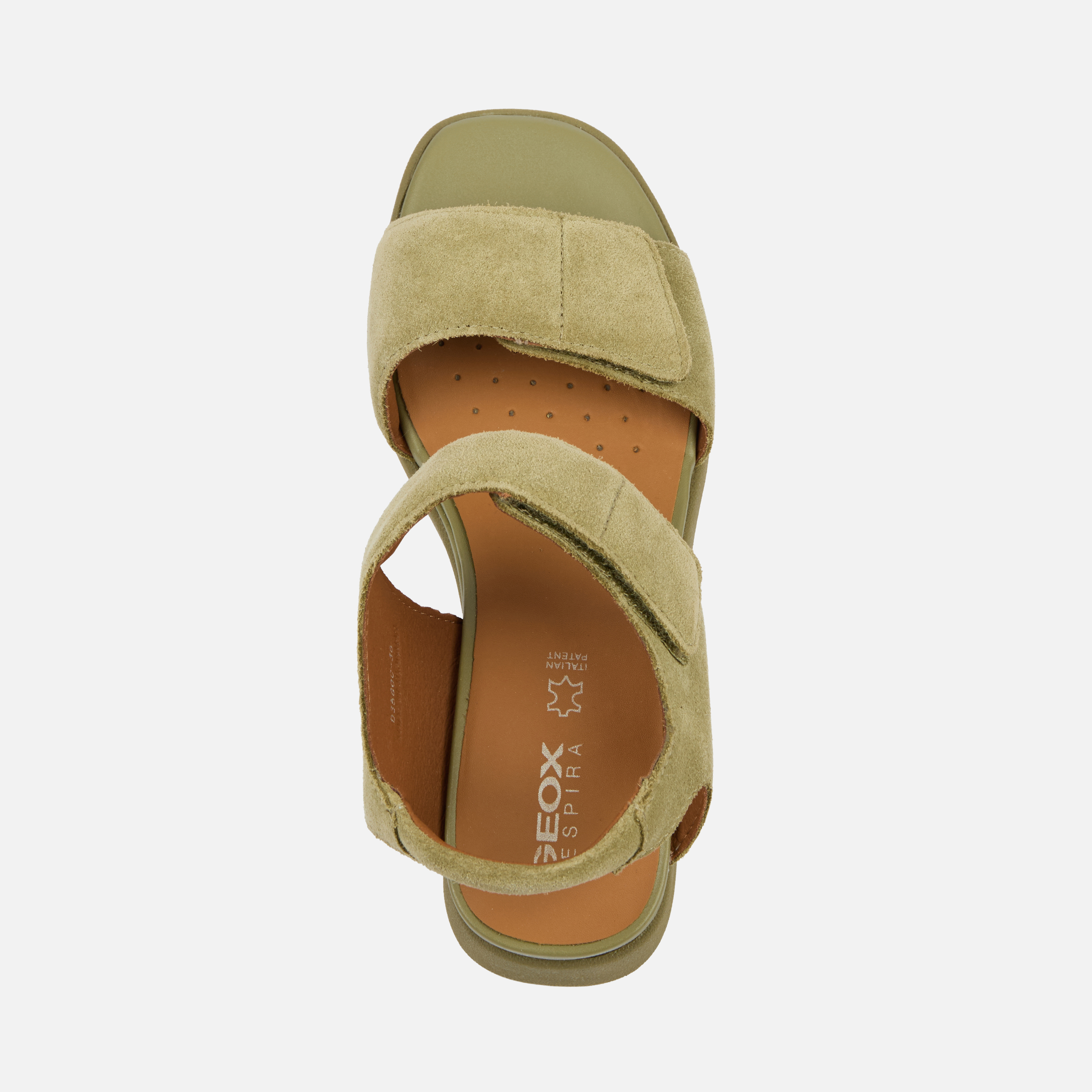 Sandale cu platformă kaki pentru femei Geox Spherica EC6