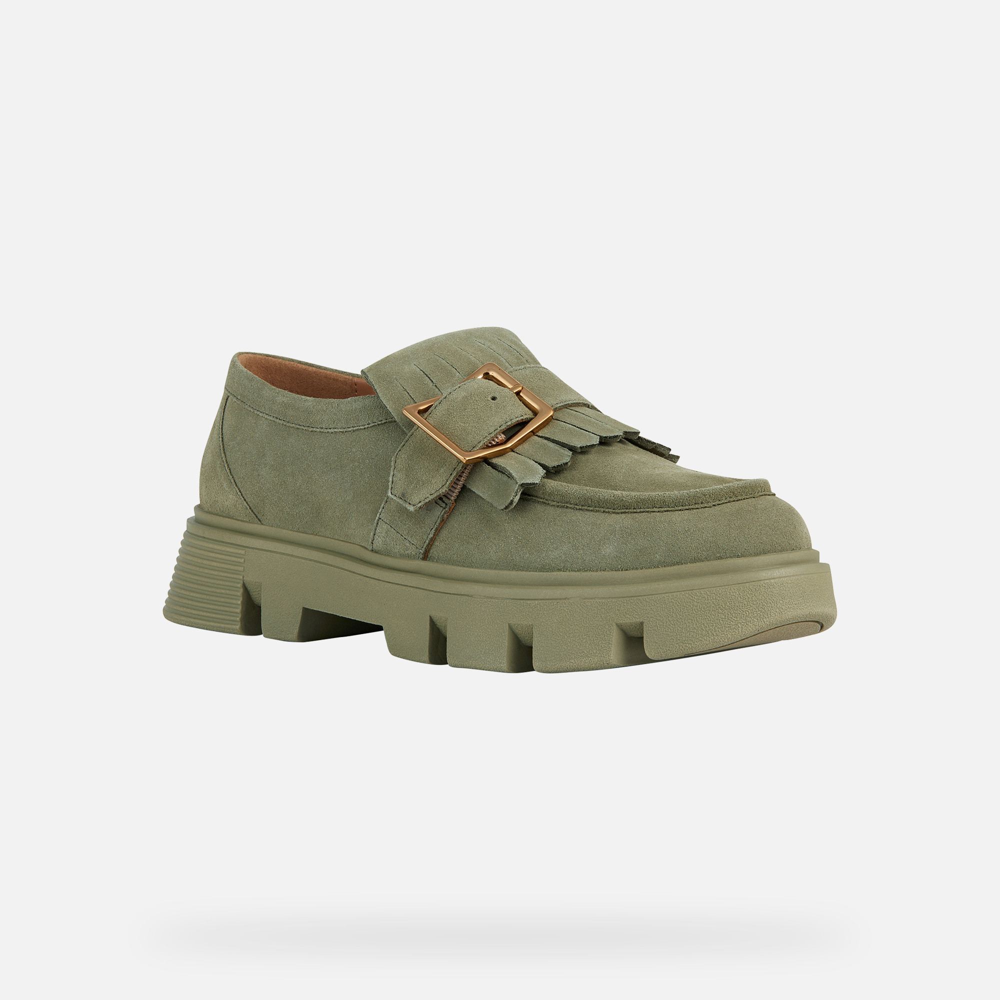Light green women&#039;s moccasins Geox Vilde - Women&#039;s