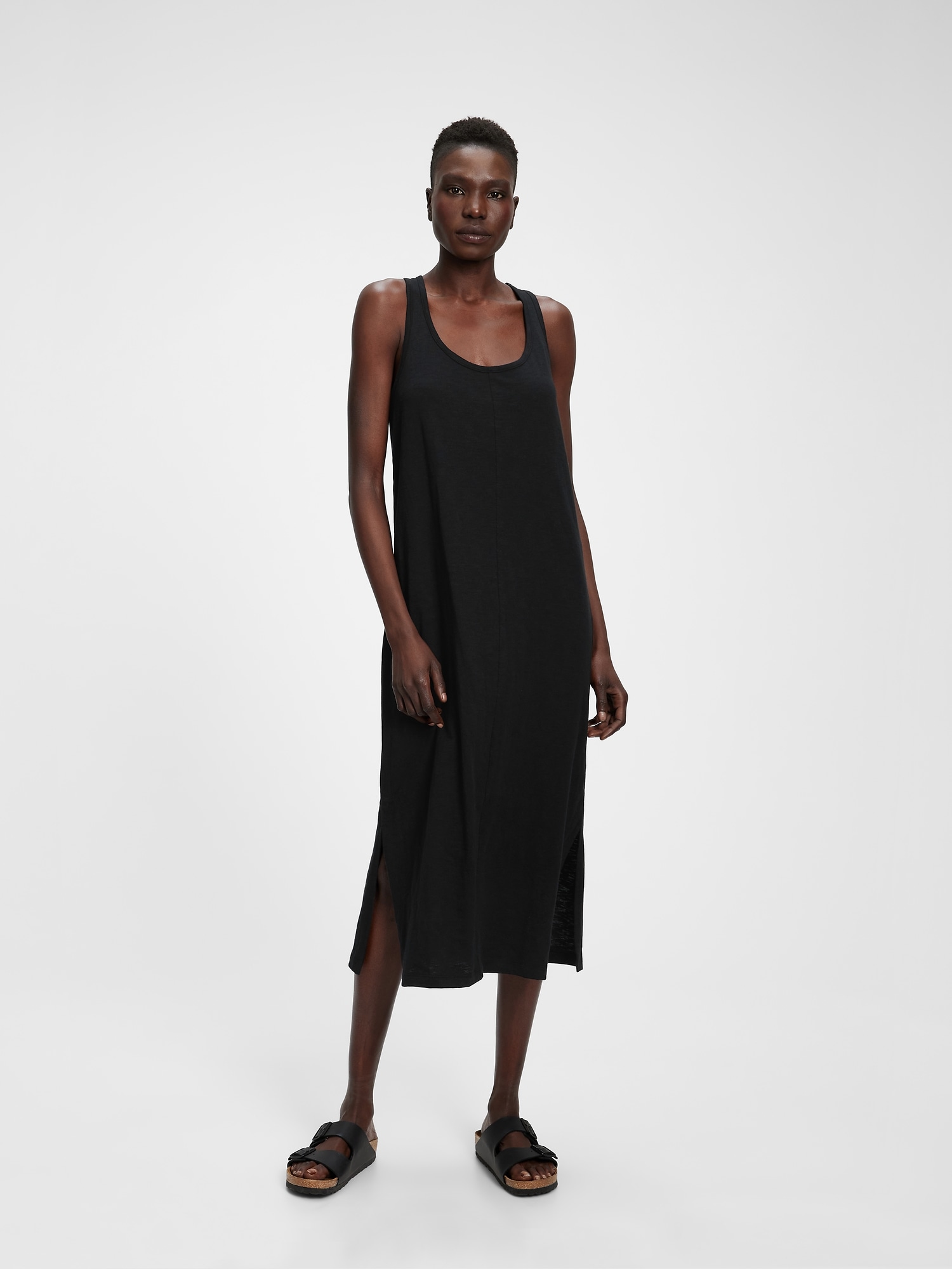 Памучна миди рокля GAP